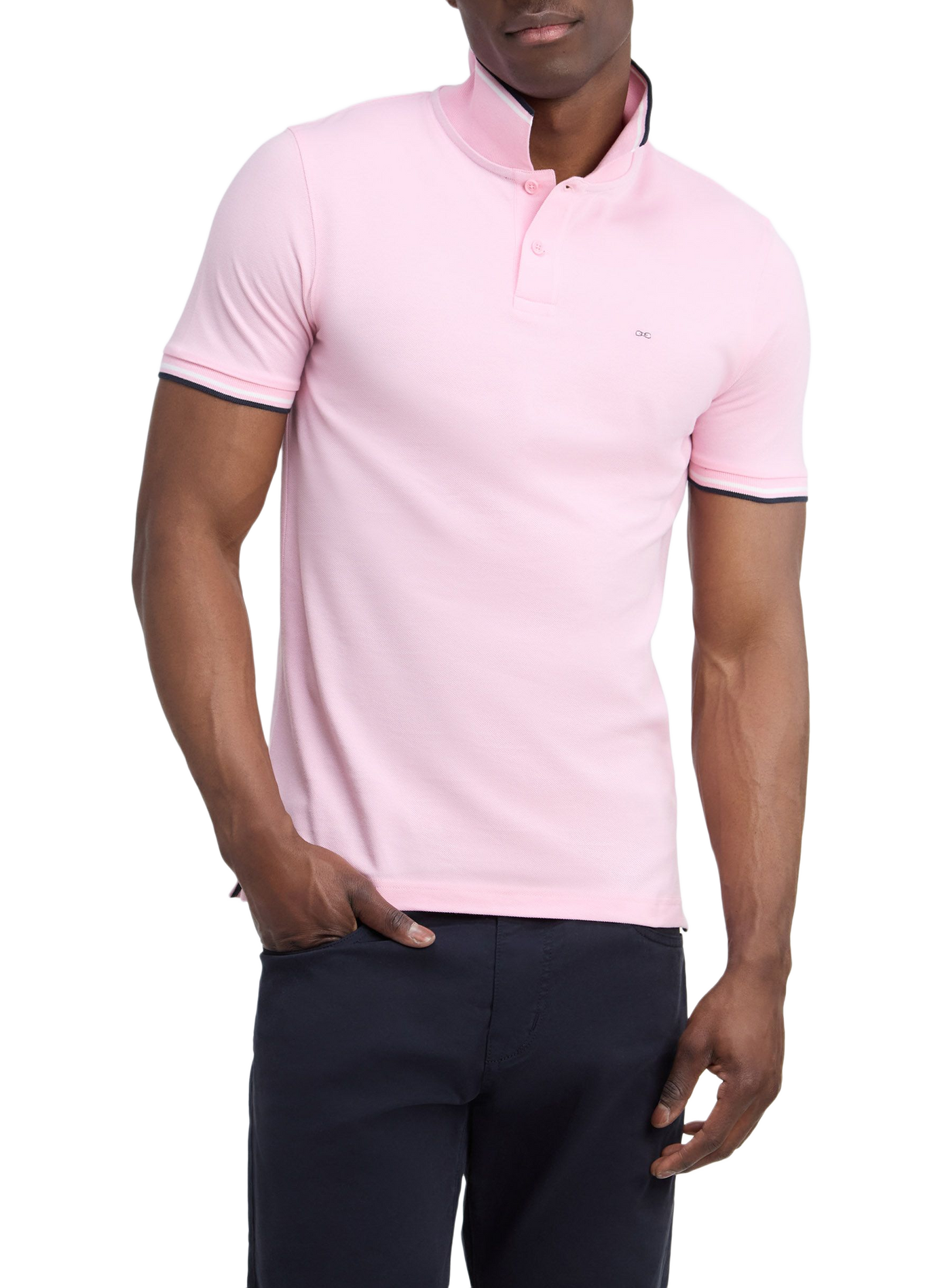 Polo droit à logo brodé en coton EDEN PARK Rosa