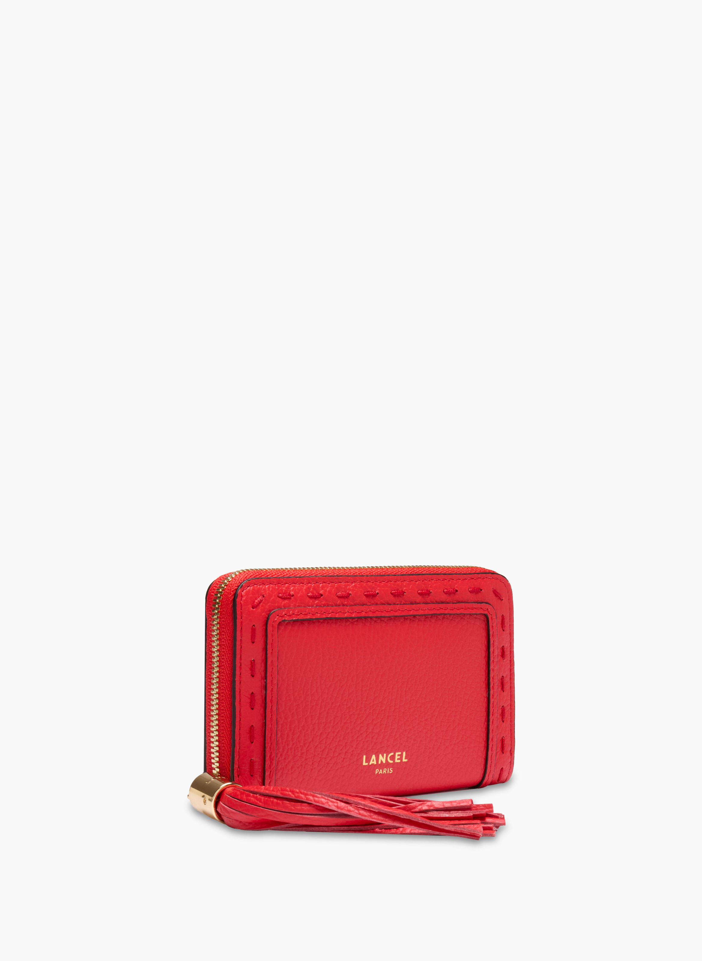Portefeuille zippé premier flirt de lancel en cuir LANCEL Rouge