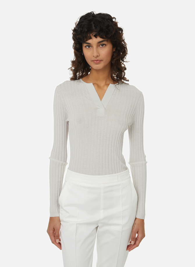 Fine ribbed cotton sweater CRUSH COLLECTION