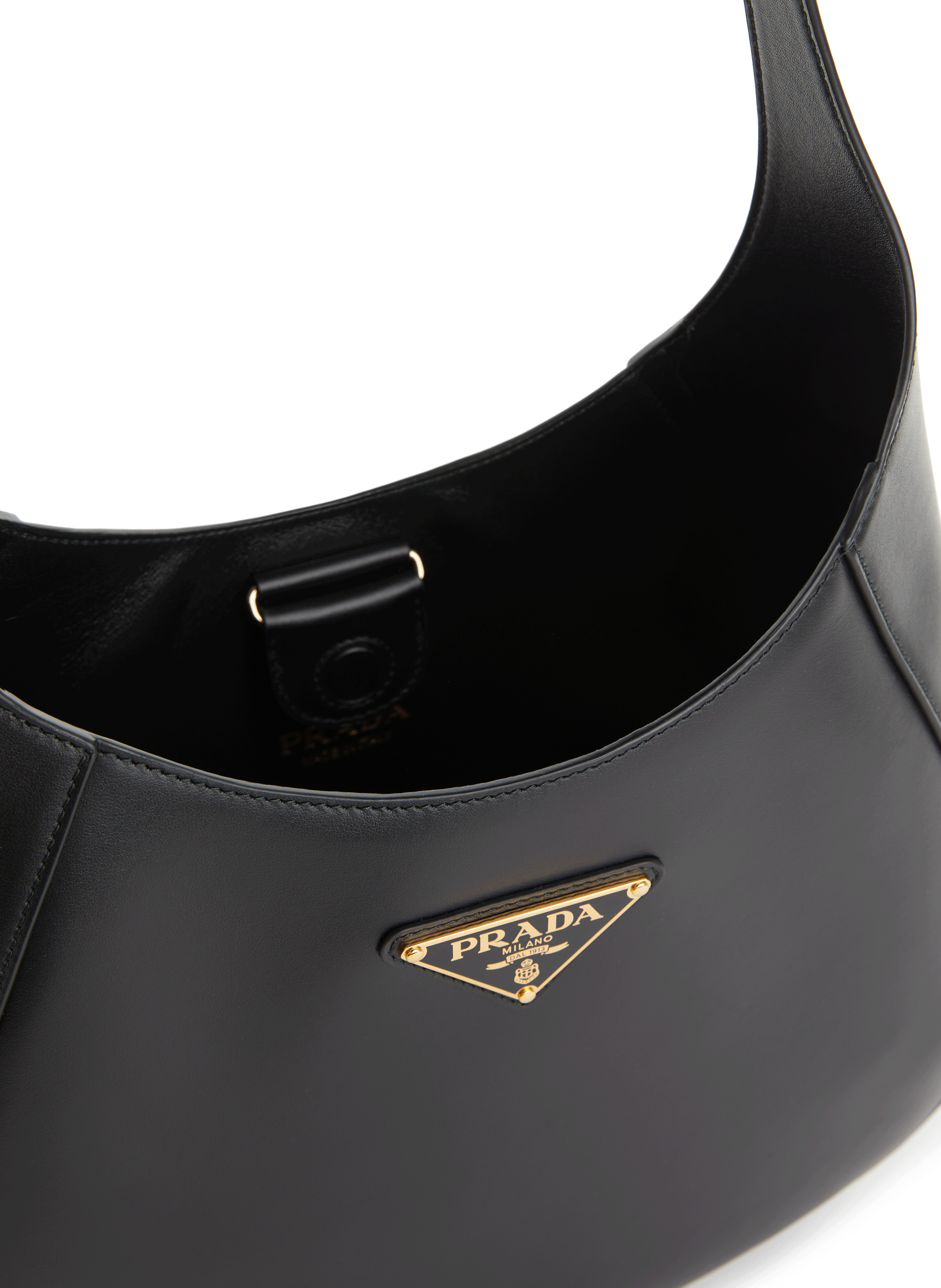 Leather shoulder bag PRADA Black