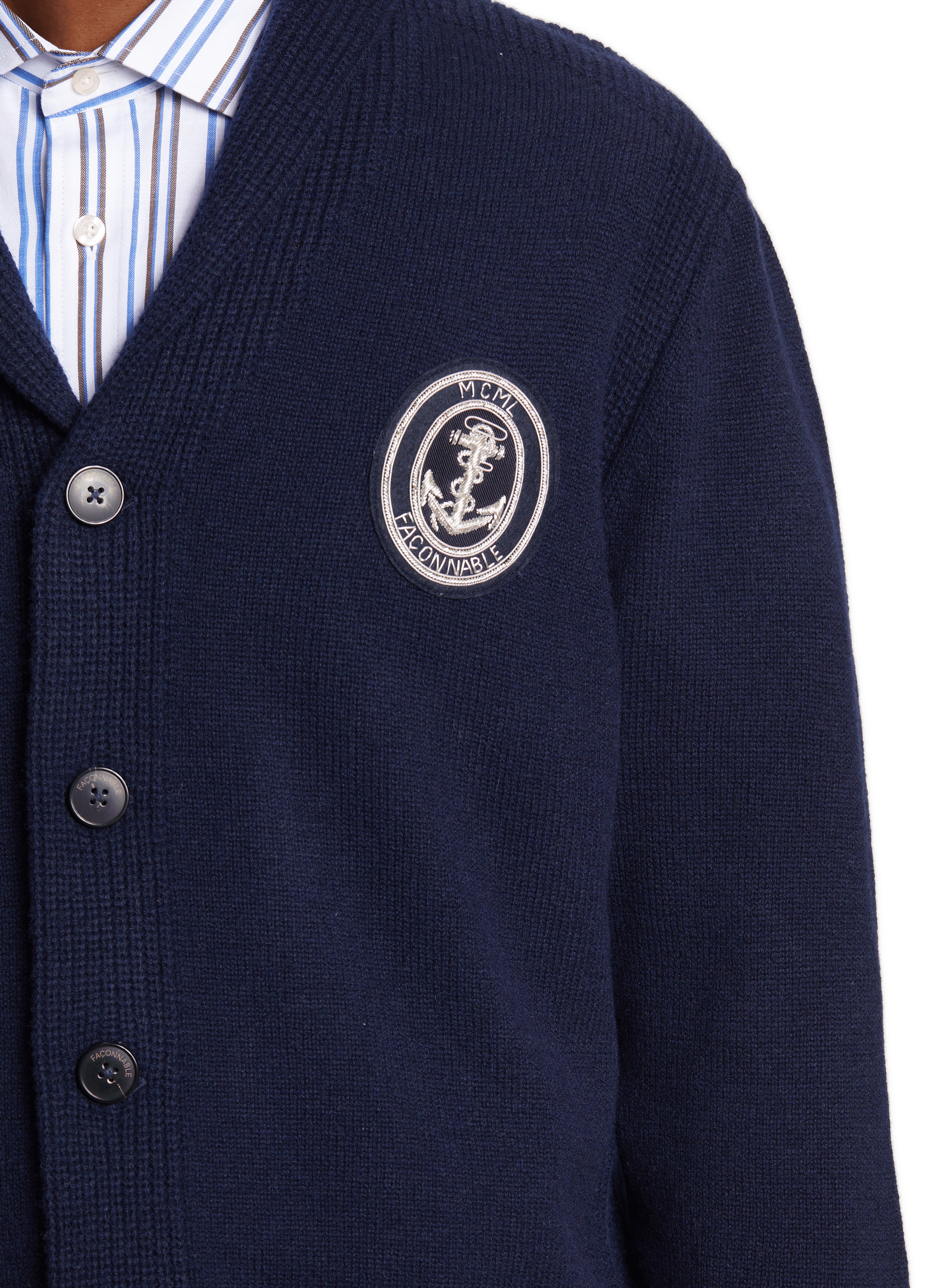 Wool and Cashmere Vest FACONNABLE Blue