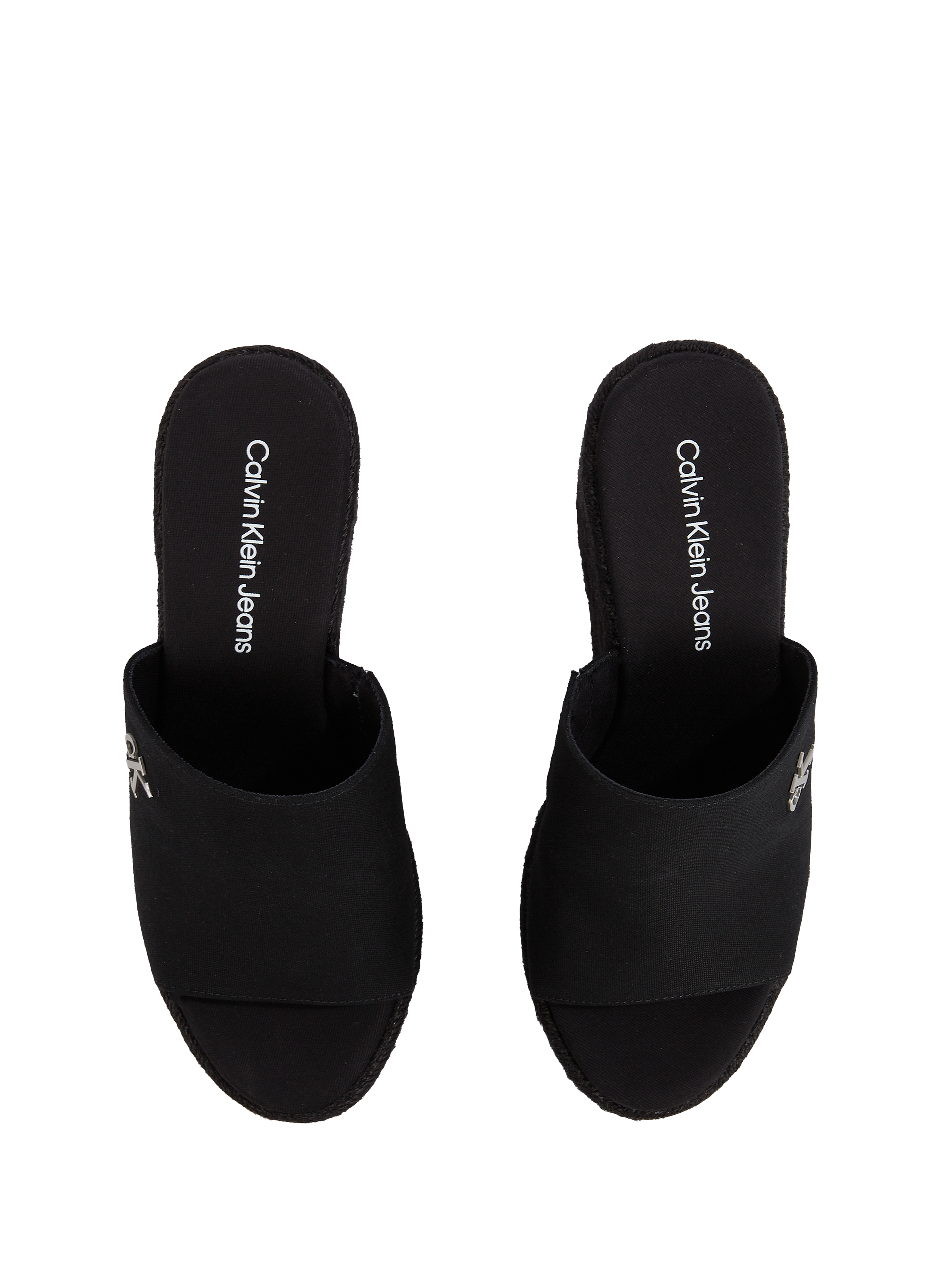 Sandales espadrilles compensées CALVIN KLEIN Noir
