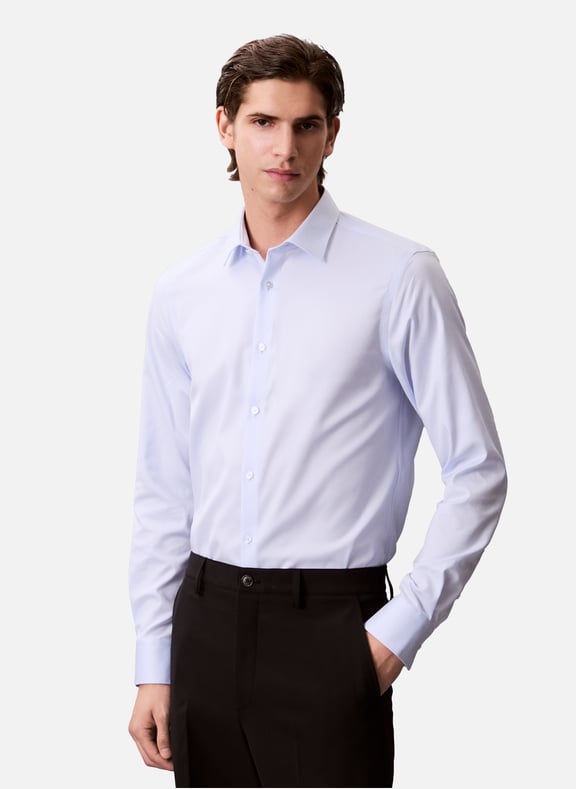 Cotton blend shirt Blue by CALVIN KLEIN CALVIN KLEIN Cotton blend shirt Blue