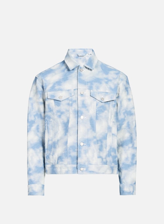 Rally Cloud Denim blended cotton jacket Blue by LES DEUX LES DEUX Rally Cloud Denim blended cotton jacket Blue