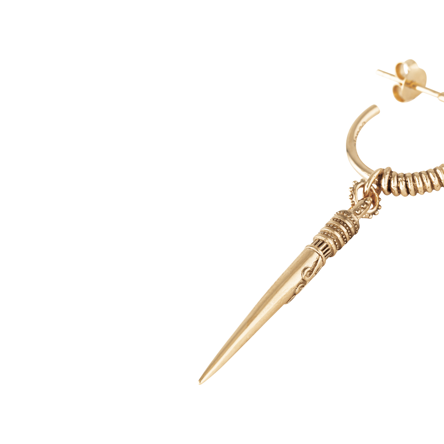 Boucle d'oreille en argent massif olivia BA&SH Doré