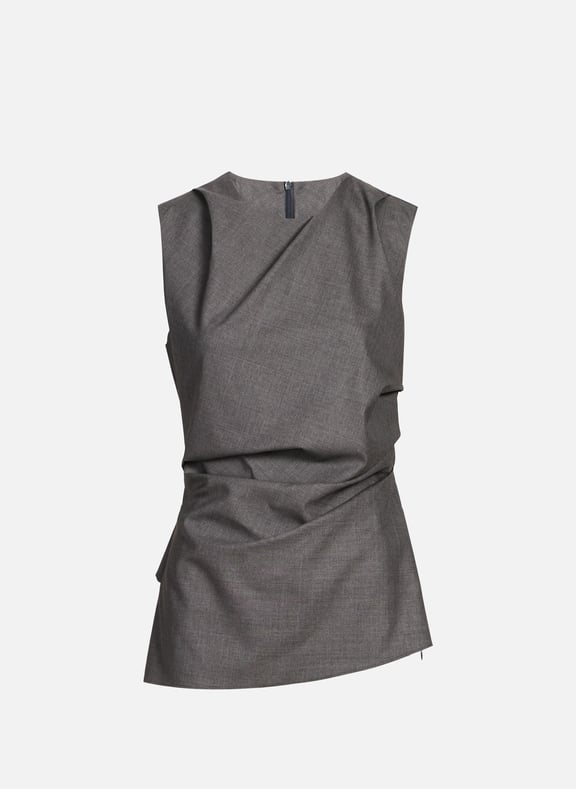 Draped-effect top Grey by ROHE FRAMES ROHE FRAMES Draped-effect top Grey