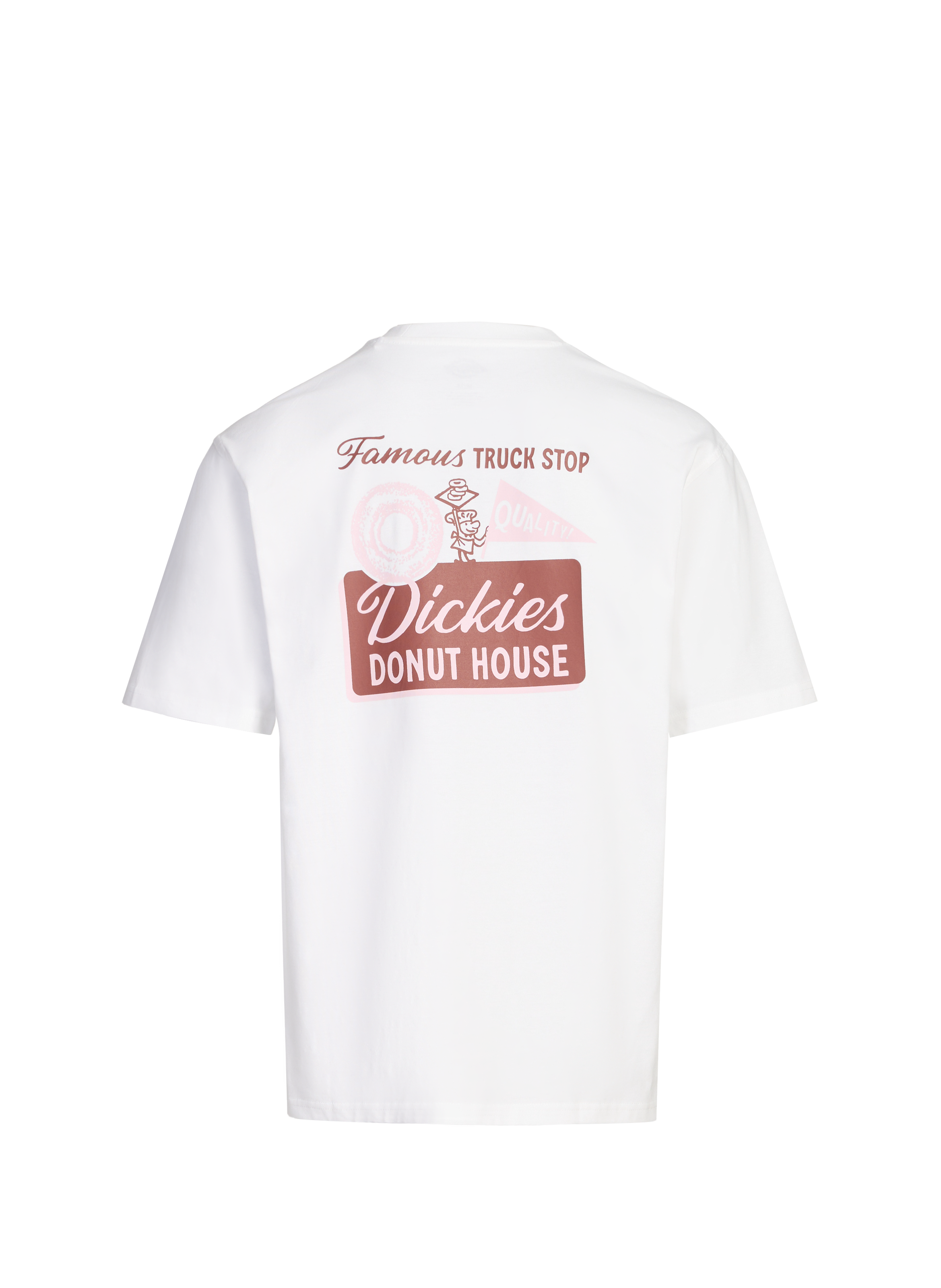 Biker-style cotton t-shirt DICKIES White