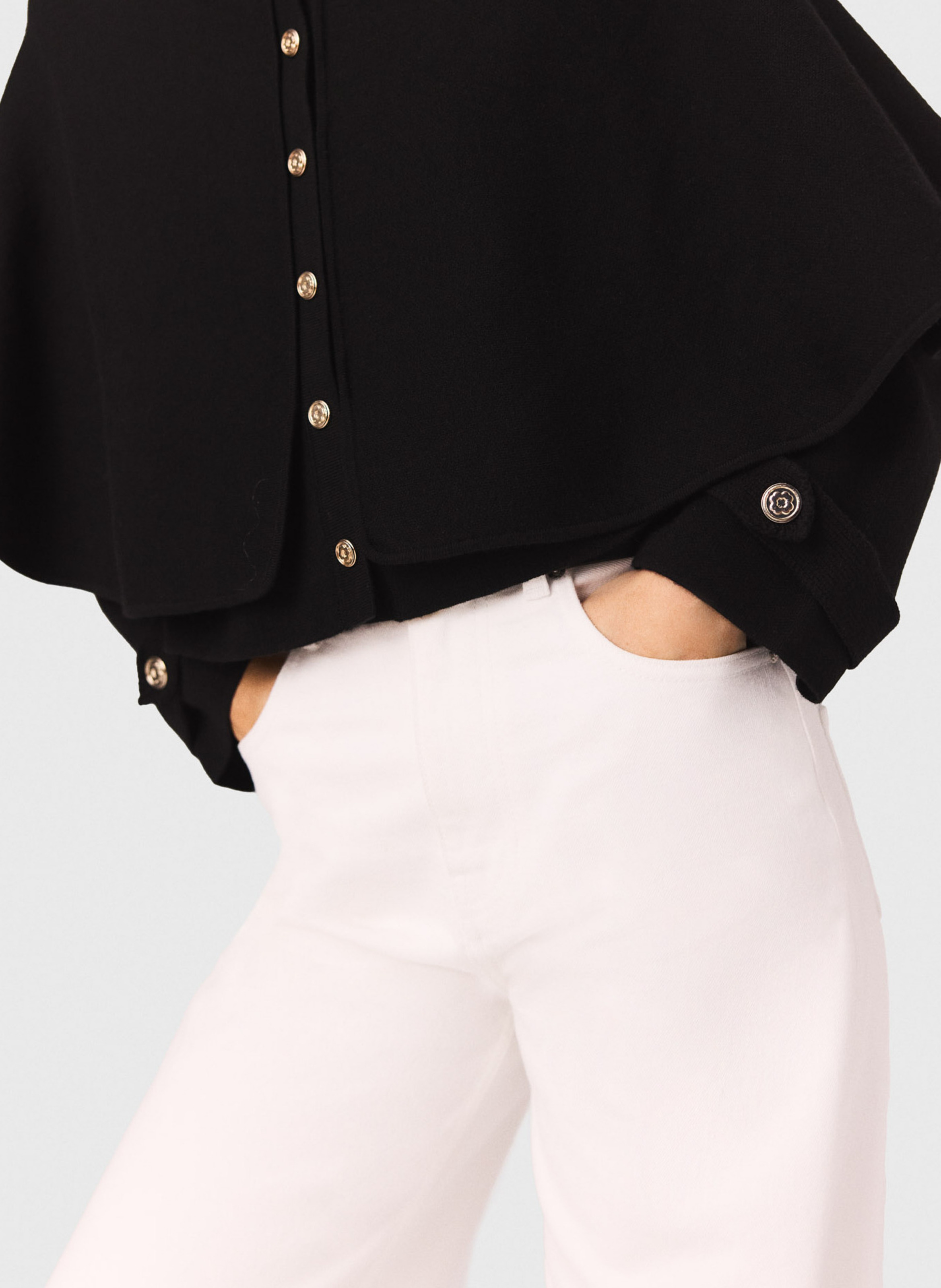 Cardigan ample col montant MAJE Noir