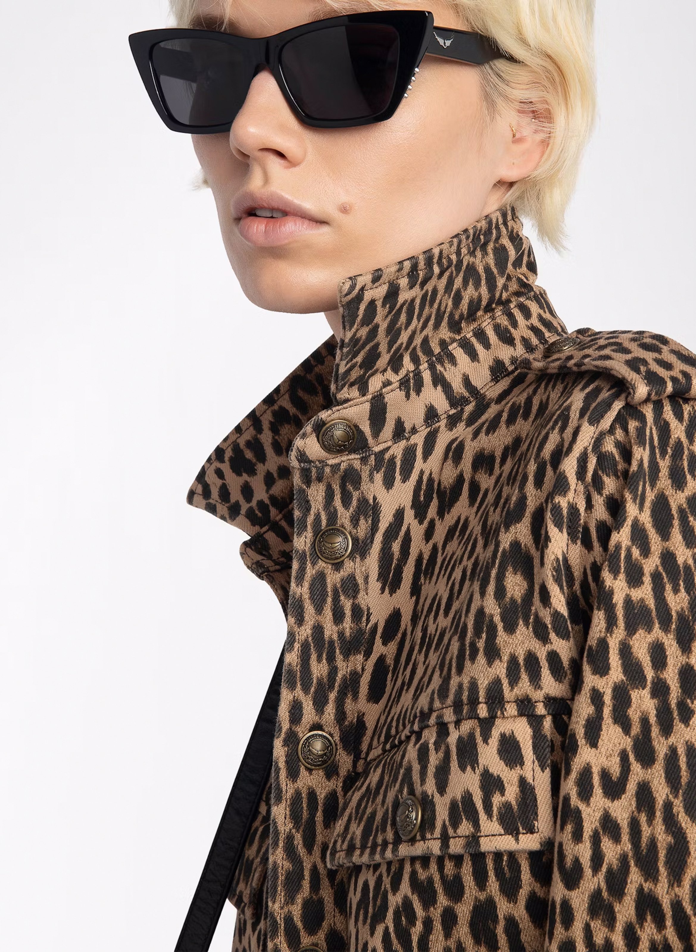 Chemise col classique léopard taskam ZADIG&VOLTAIRE Marron