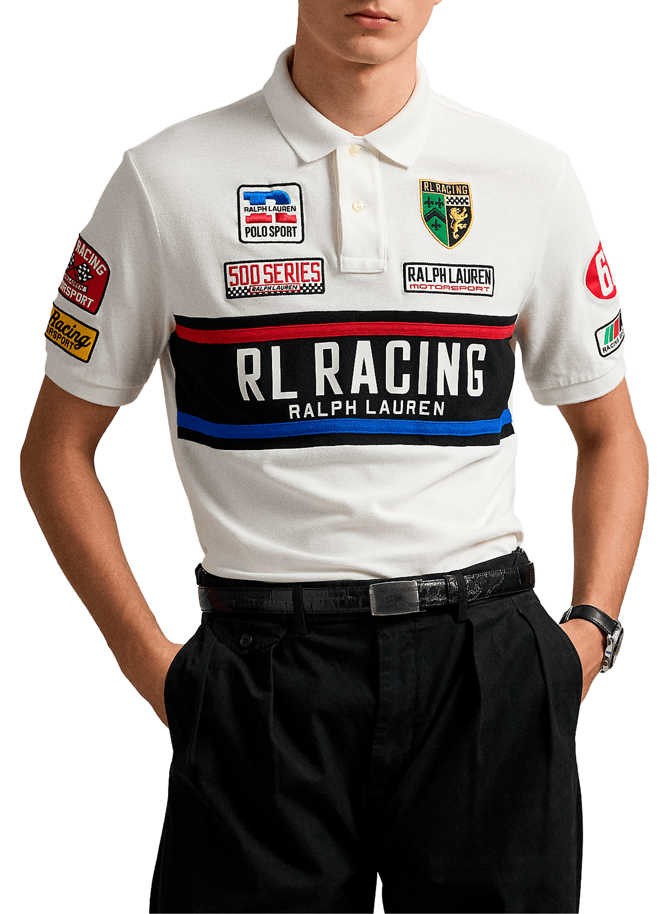 POLO RALPH LAUREN Polo avec patchs en coton Blanc