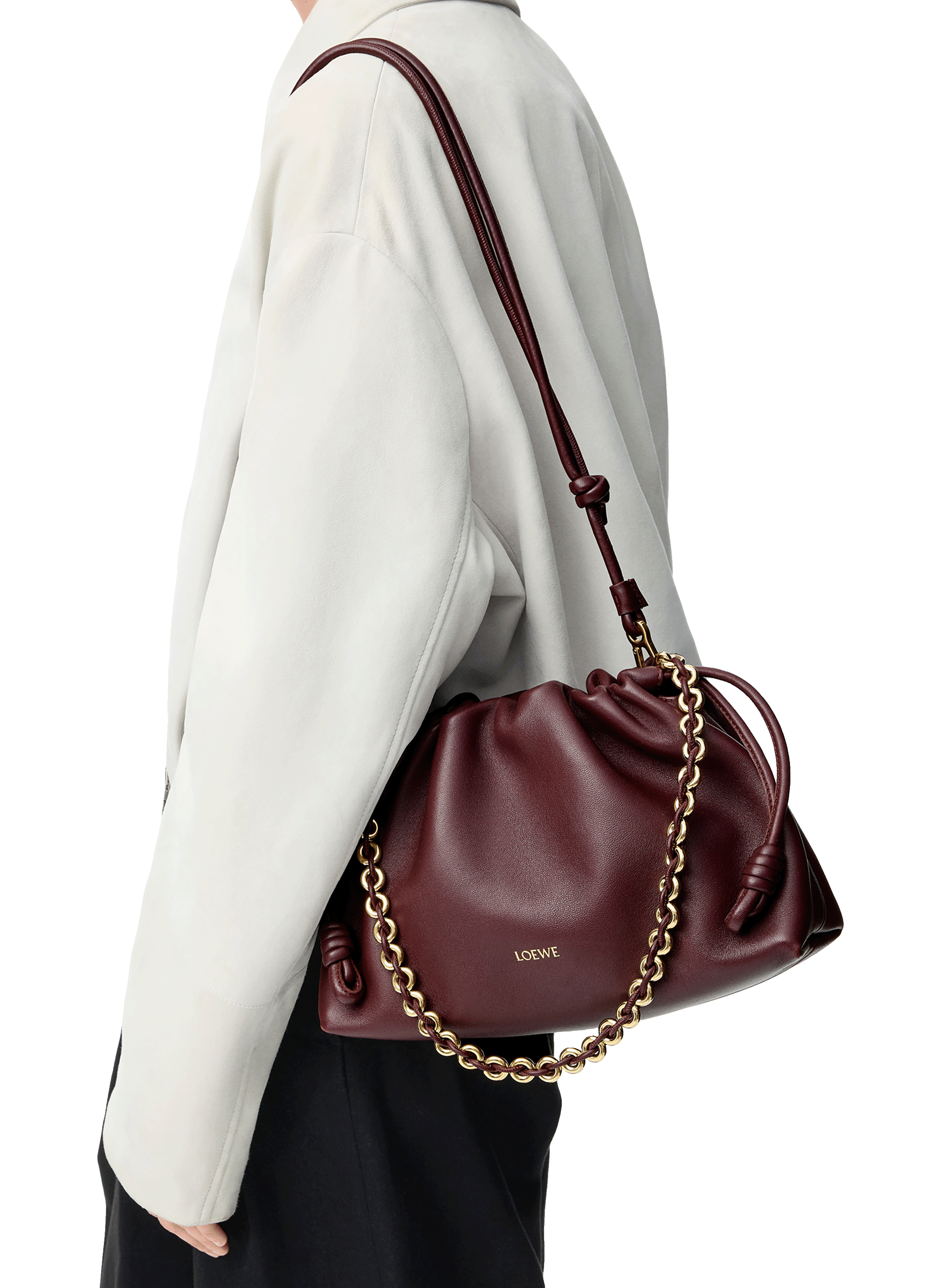 Flamenco Medium Leather Purse LOEWE Red