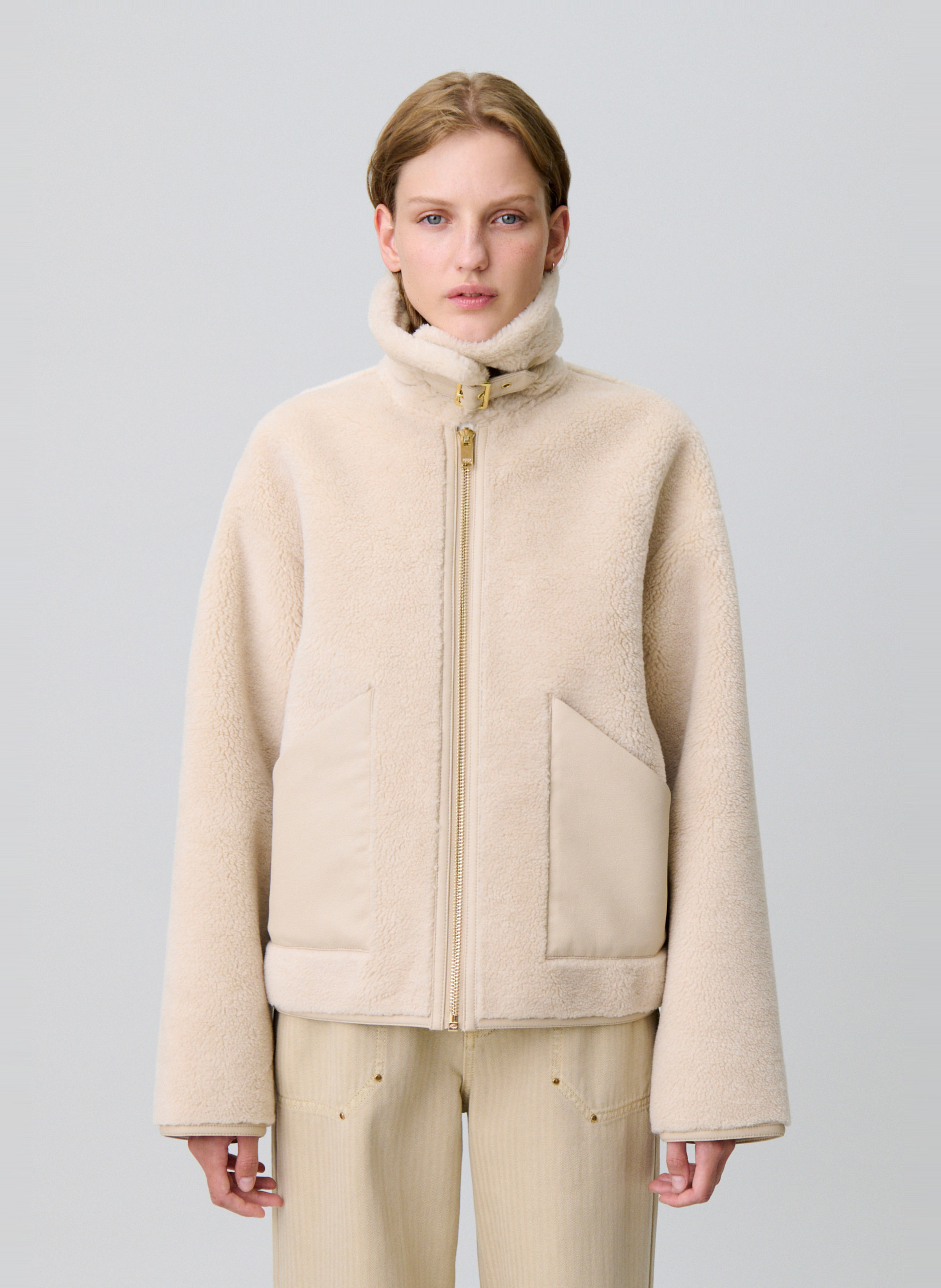 Veste oversize col montant filippa CLAUDIE PIERLOT Beige