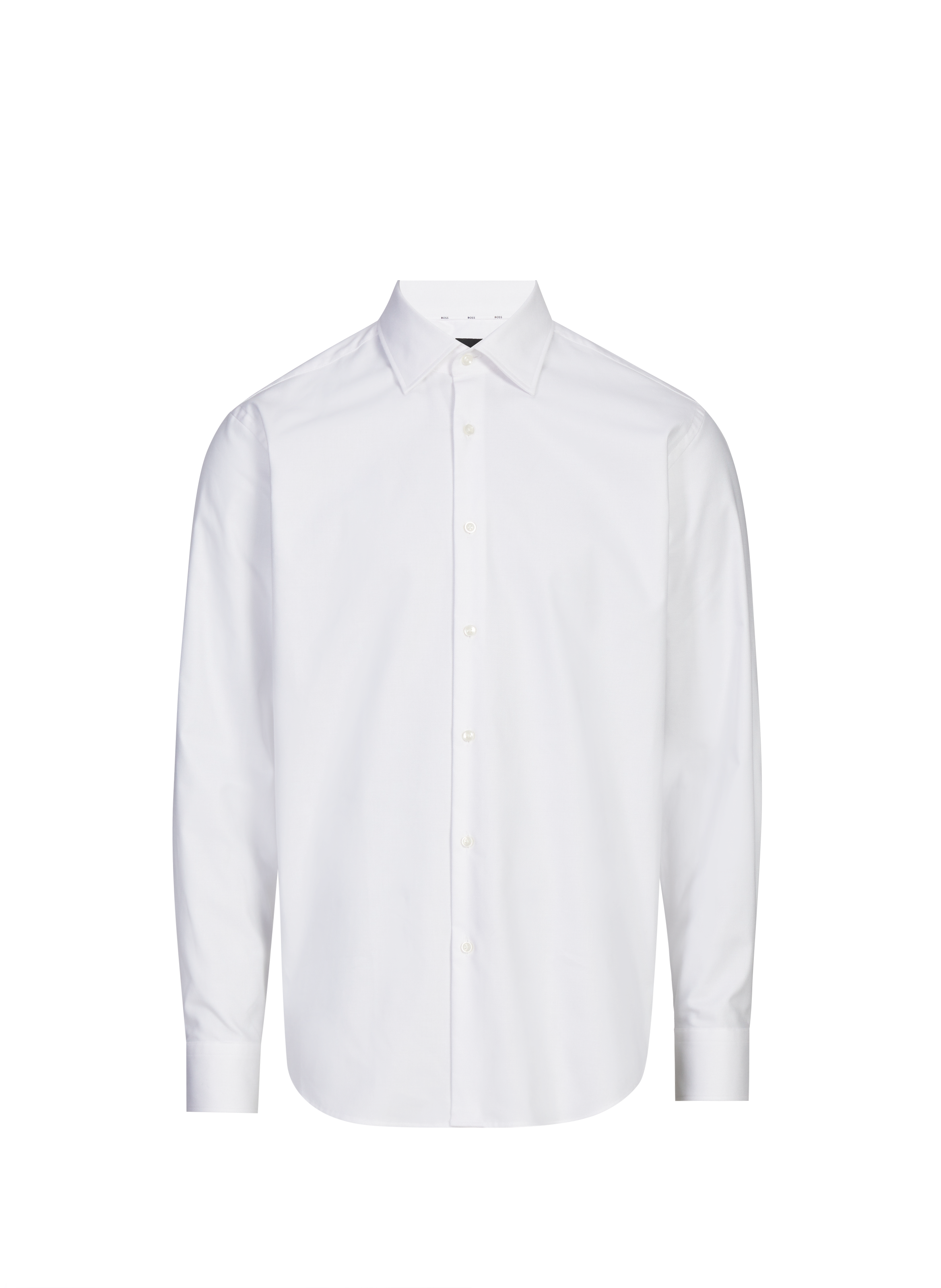 BOSS Chemise regular en coton mélangé Blanc