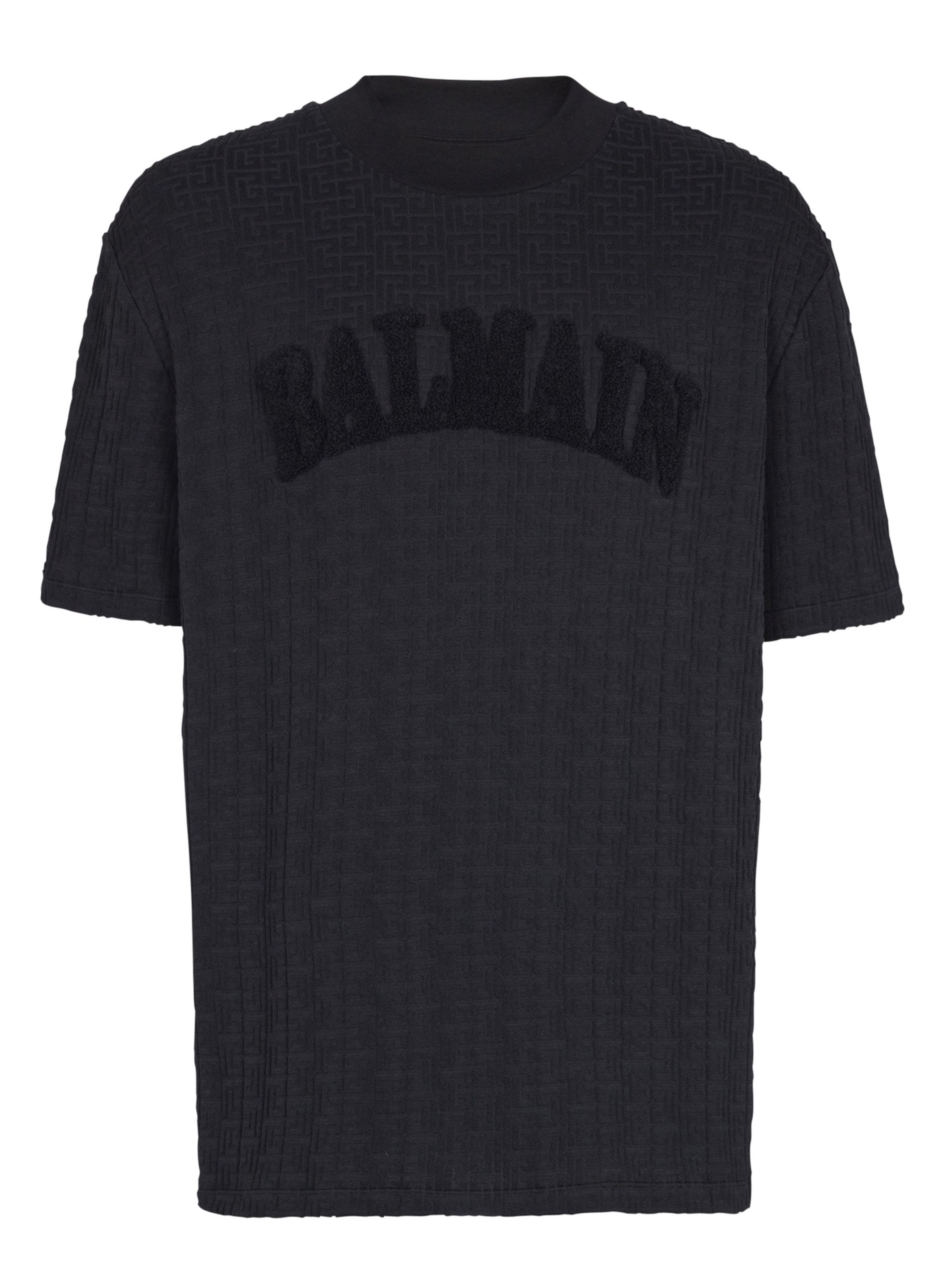 T-shirt monogramme éponge BALMAIN Noir