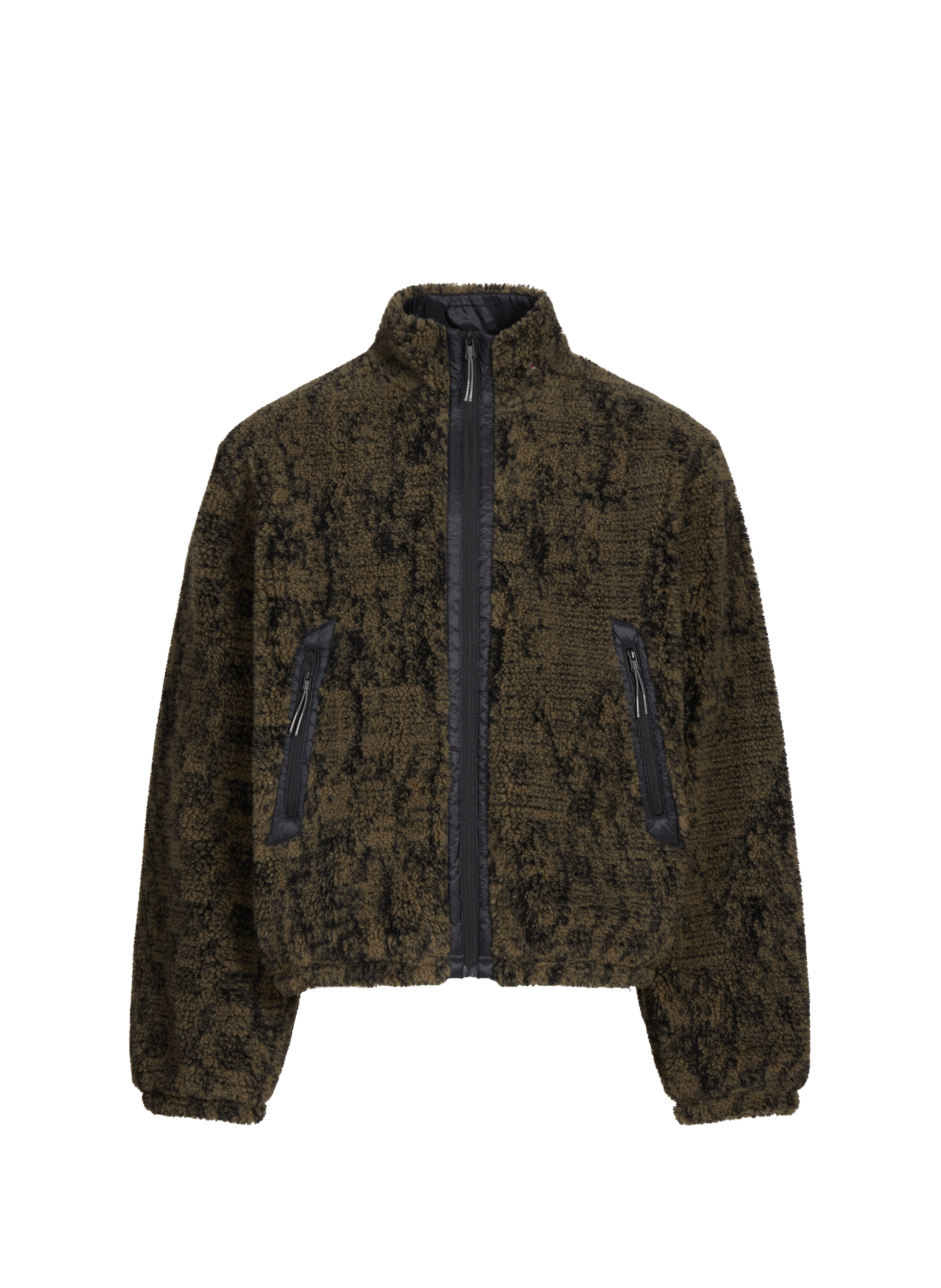 ROA Veste ample col montant Eween polaire Khaki