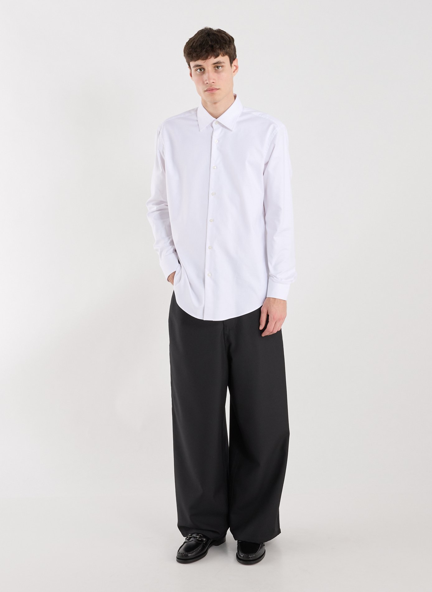 Wide frayed pants CAMIEL FORTGENS Black