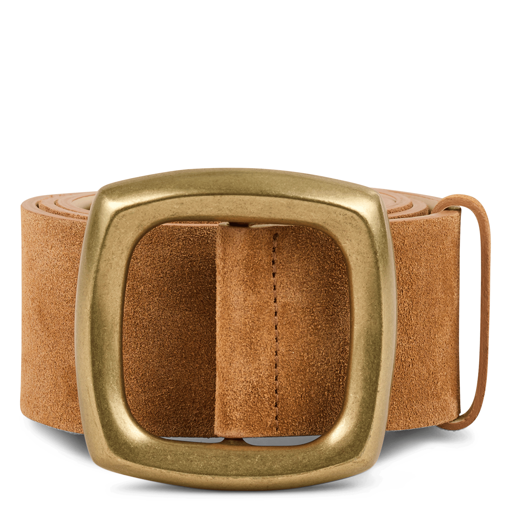 Ceinture à boucle carrée en cuir bianca BA&SH Marron