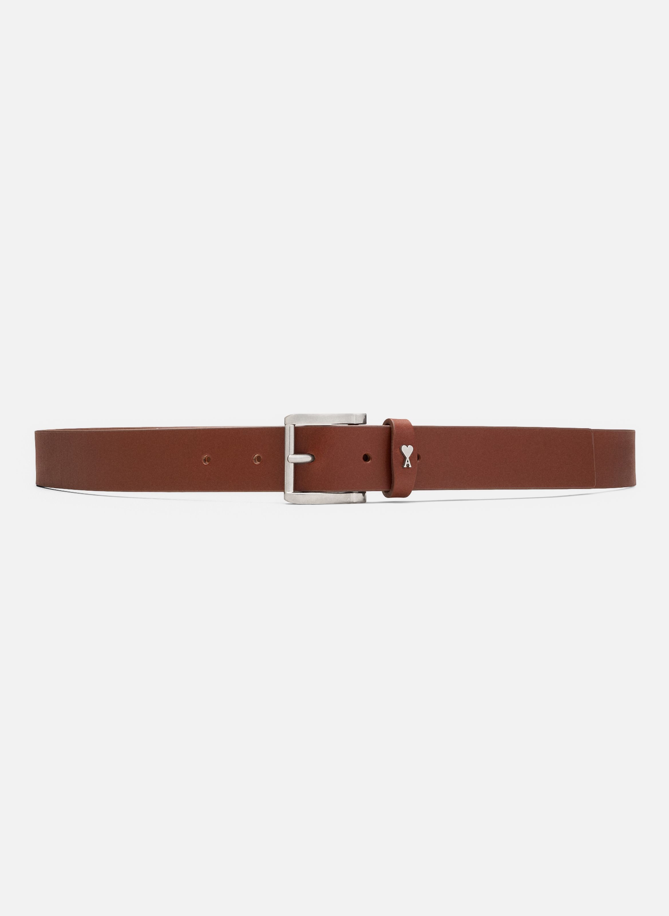 Ceinture paris paris en cuir de vachette unisexe AMI PARIS Orange