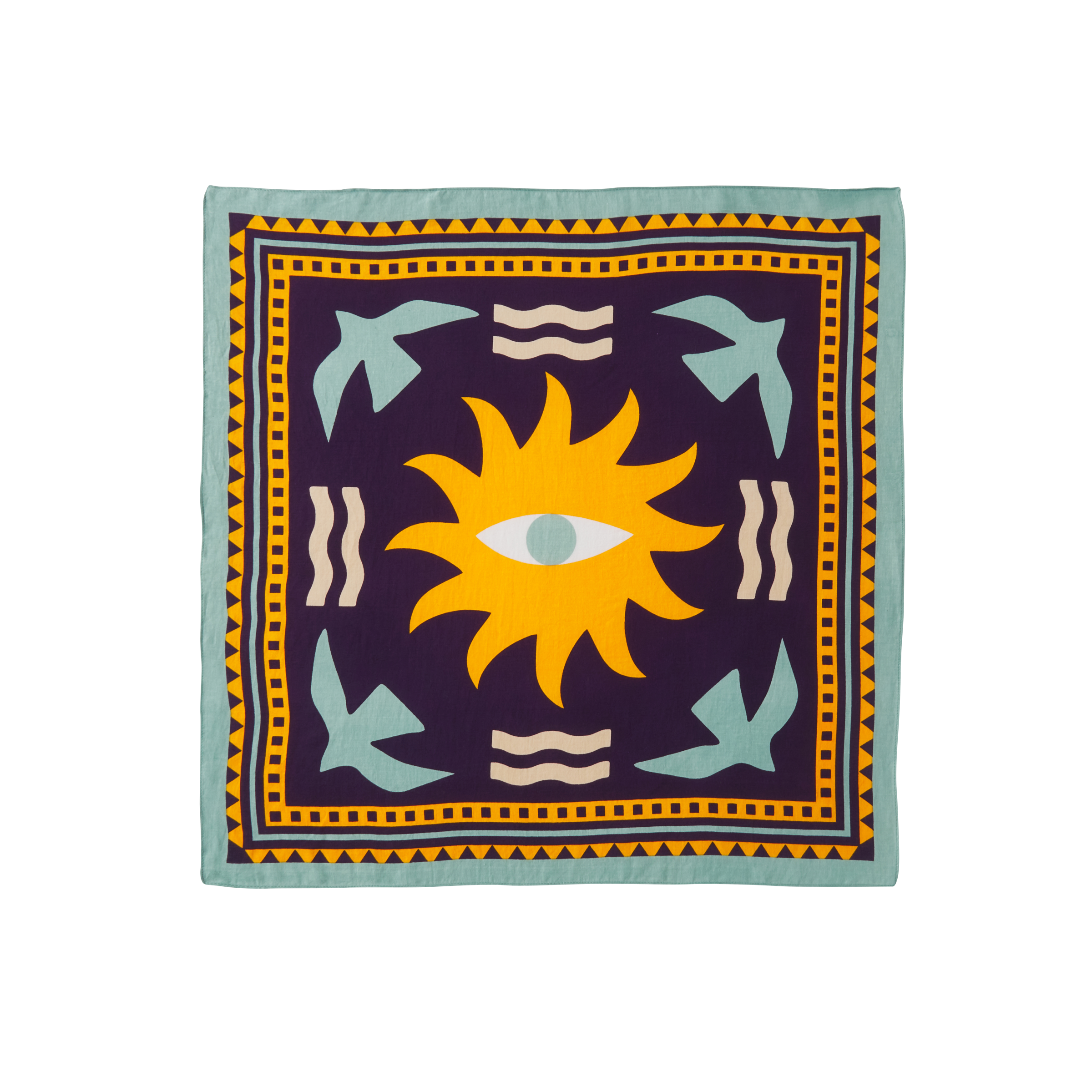 Petit foulard en coton biologique paola BILLYBELT Bleu