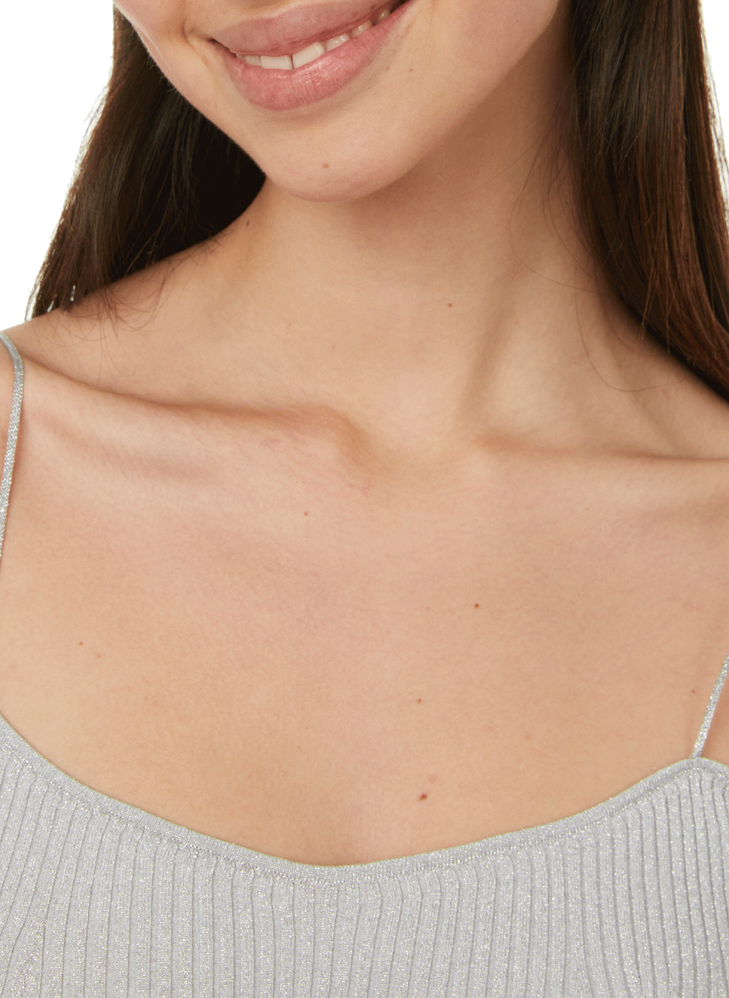 Ziggy metallic top KHAITE Silver