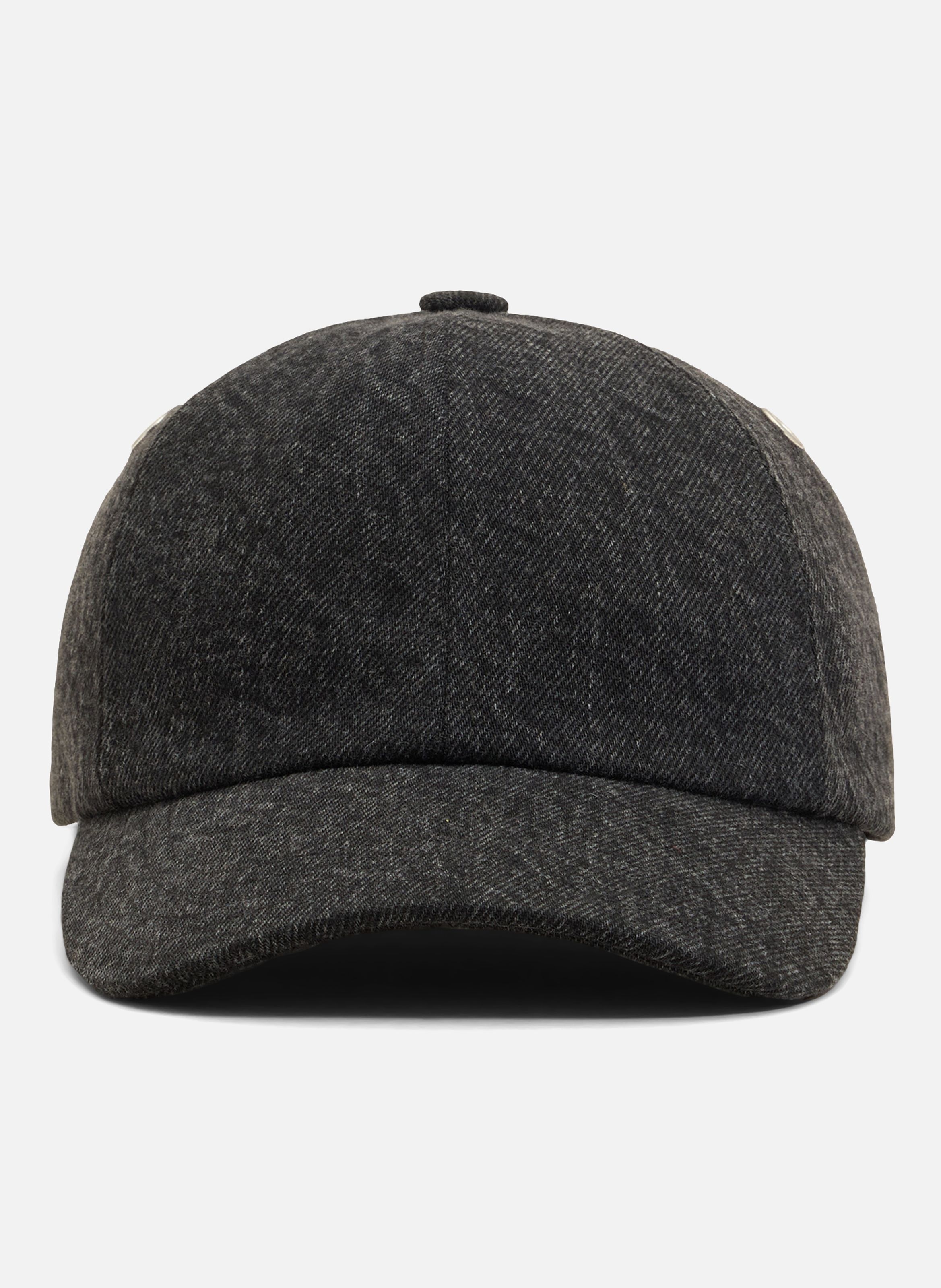 Casquette empiècement côté ami paris unisexe en denim AMI PARIS Noir