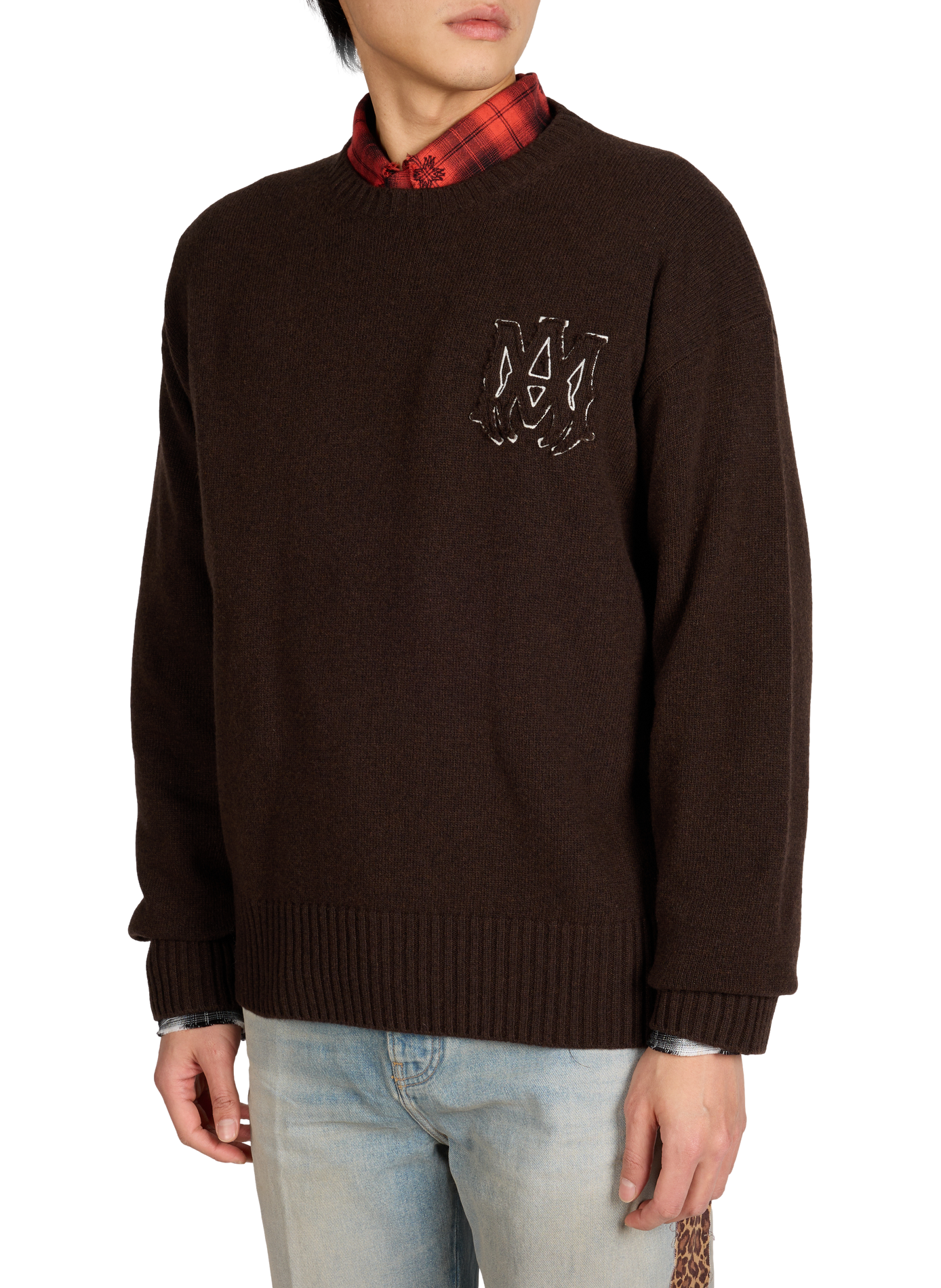 Straight wool virgin long-sleeve sweater AMIRI Multicolour