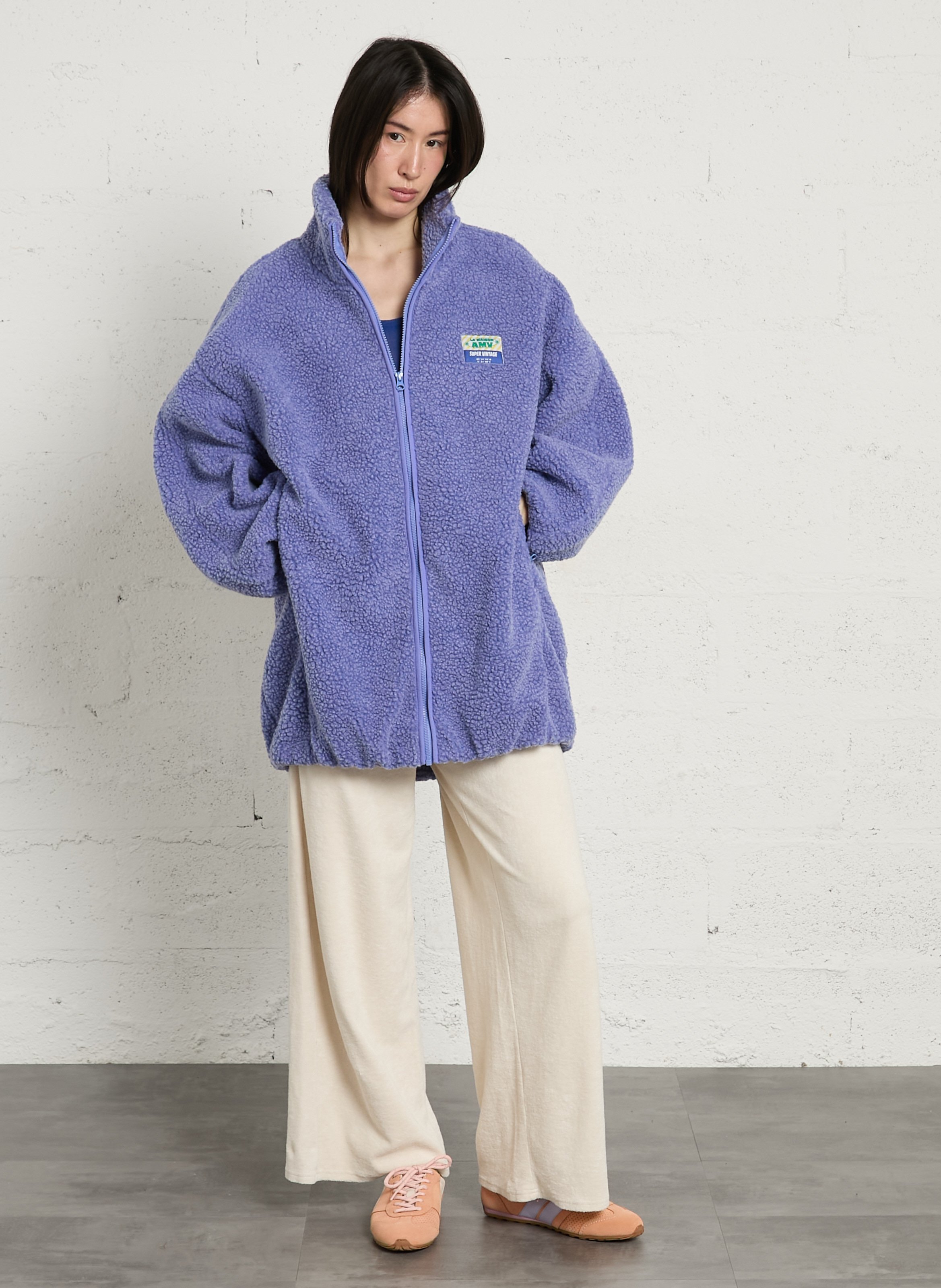 Jogging large en velours fuxow AMERICAN VINTAGE Beige