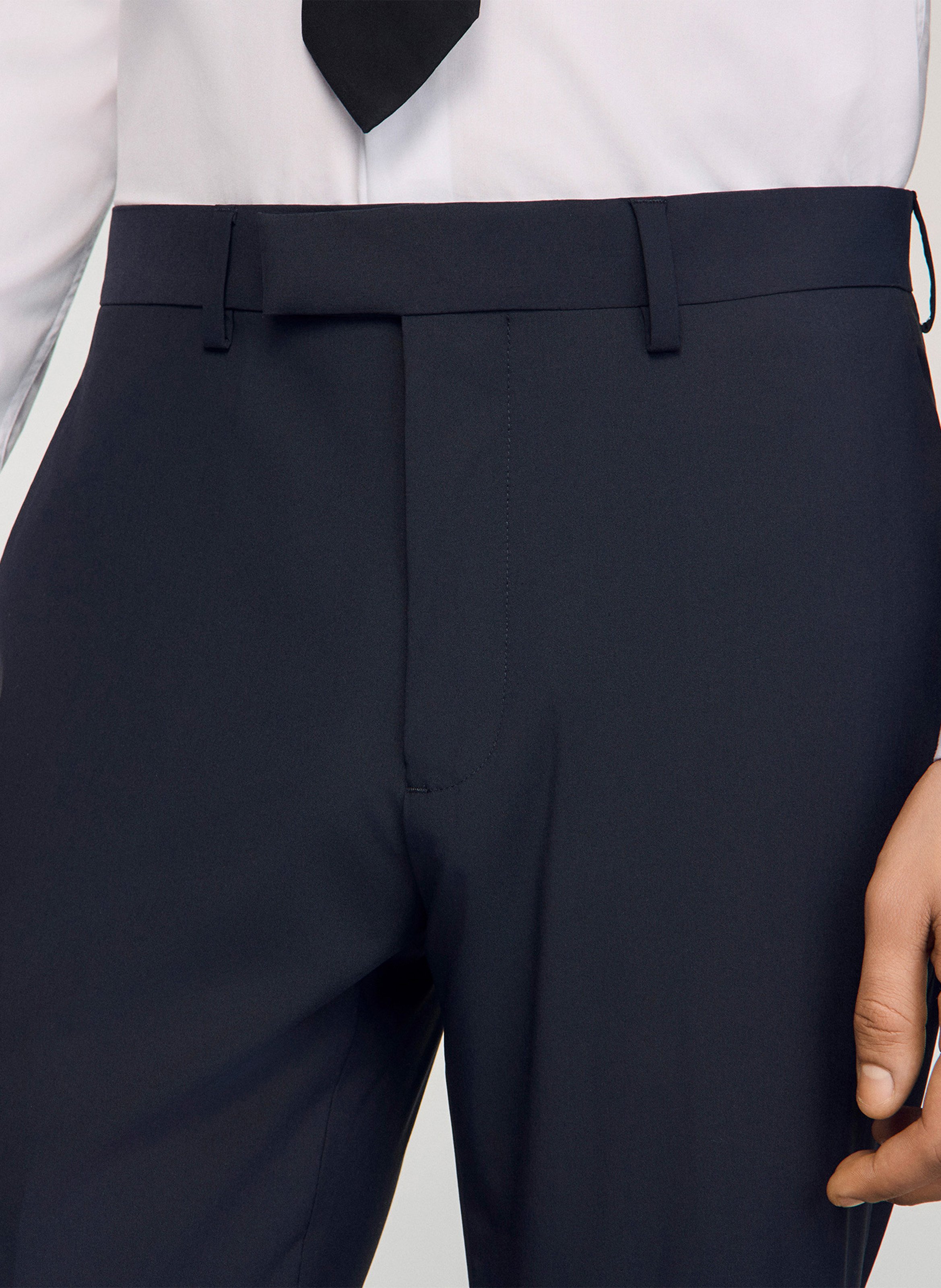 Pantalon de costume en laine mélangée SANDRO Bleu