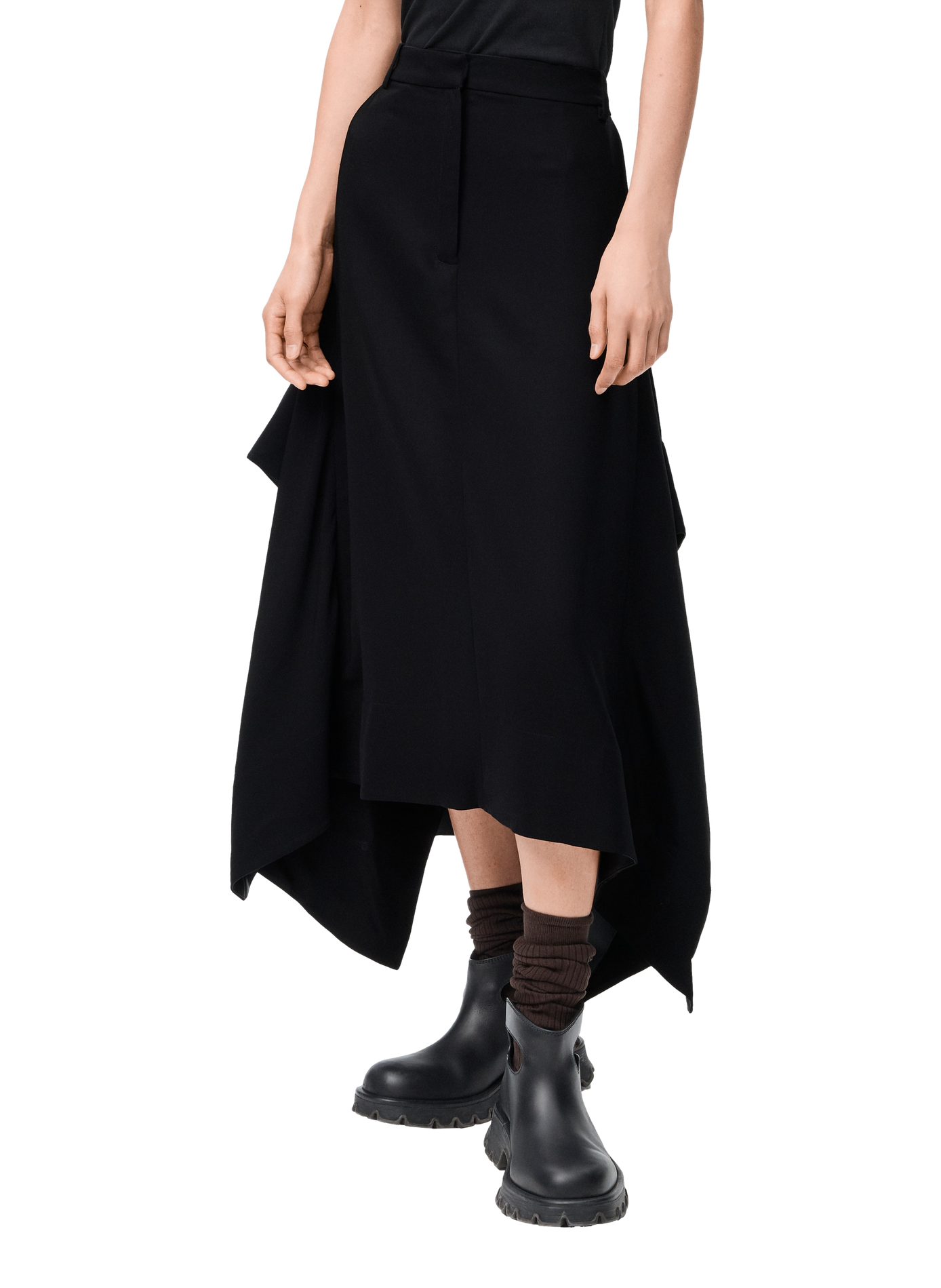 Jupe asymétrique poches latérales LOEWE Noir