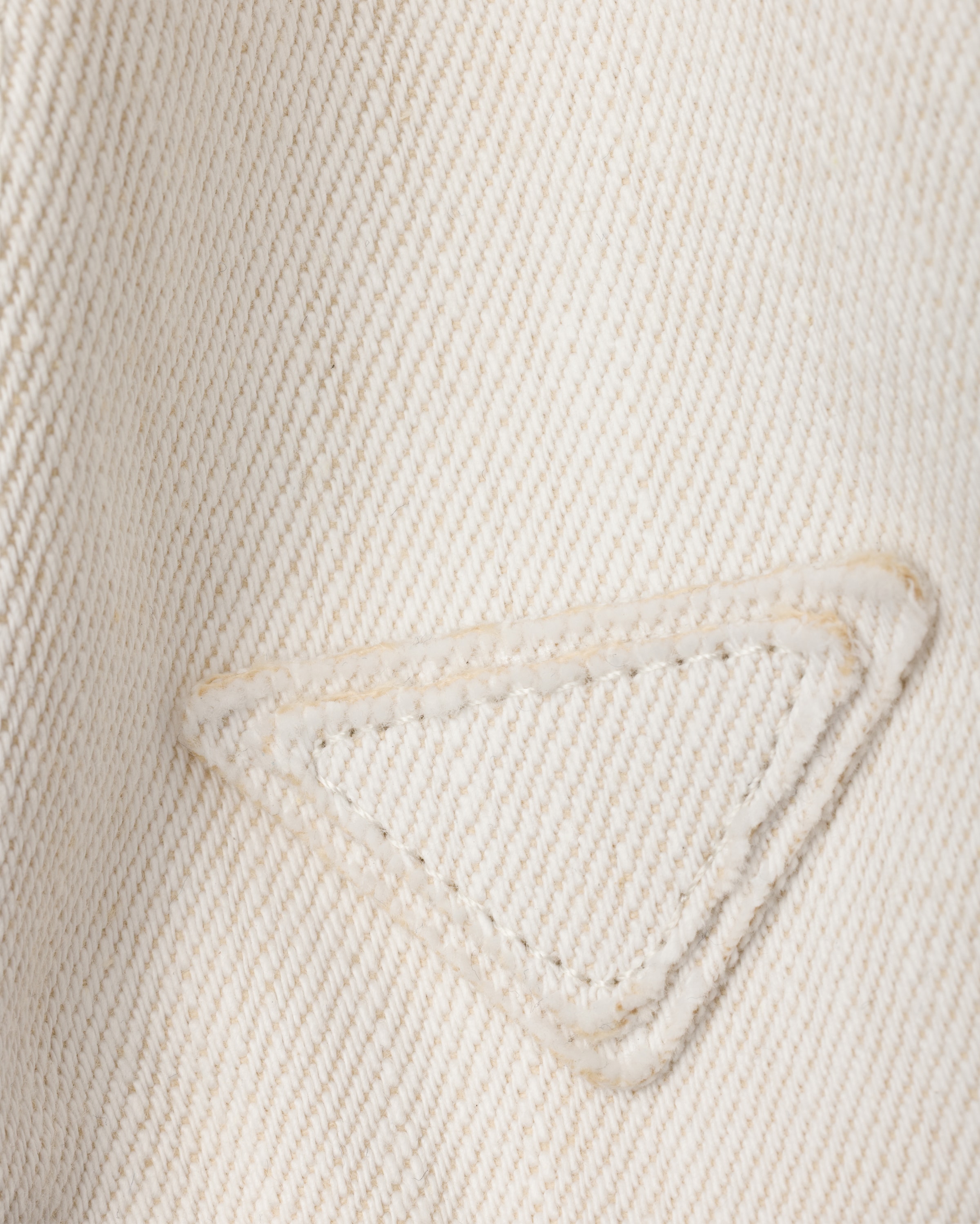 Casquette de baseball en denim PRADA Blanc