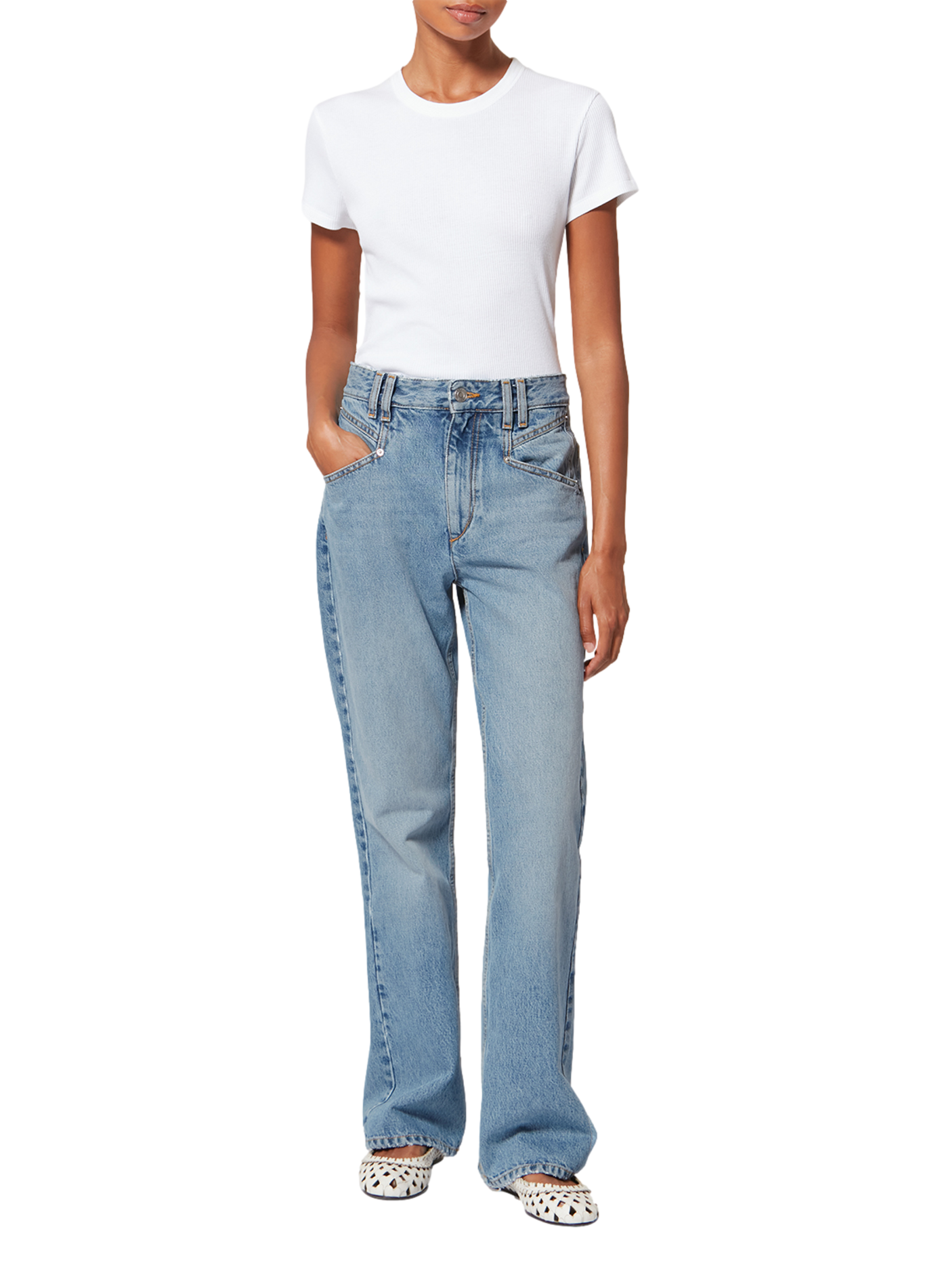 Bootcut jeans Belvia in cotton denim ISABEL MARANT Blue