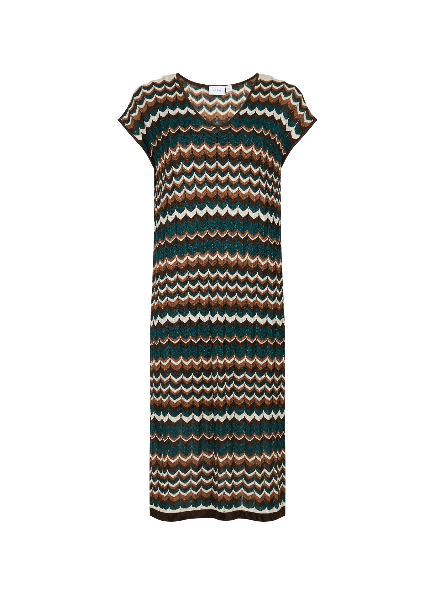 Viember patterned knit dress VILA Beige