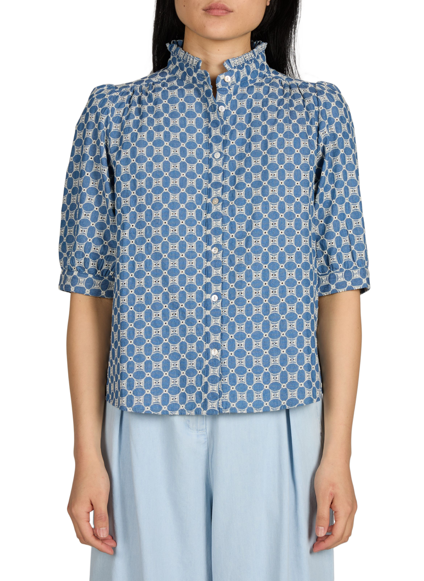 Chemise oversize en coton ARTLOVE Bleu