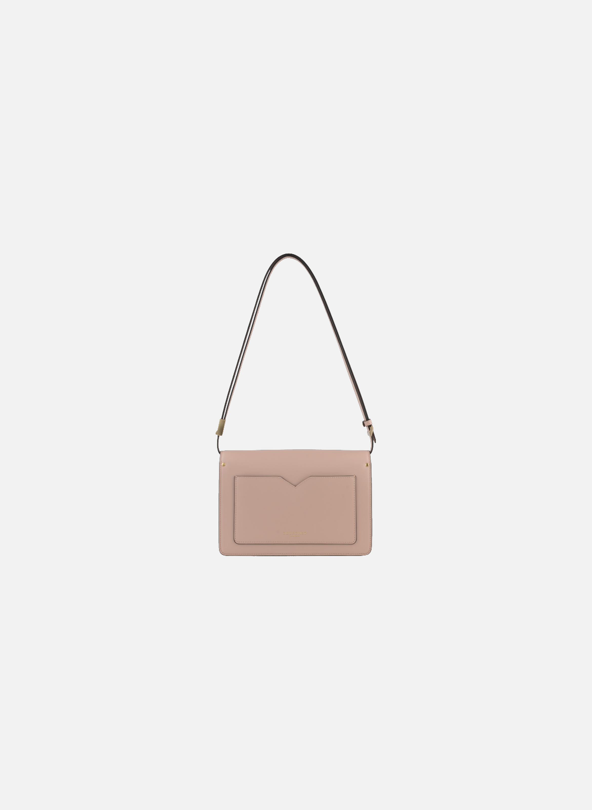 Anjou | sac porté épaule mm en cuir lisse POURCHET Rose