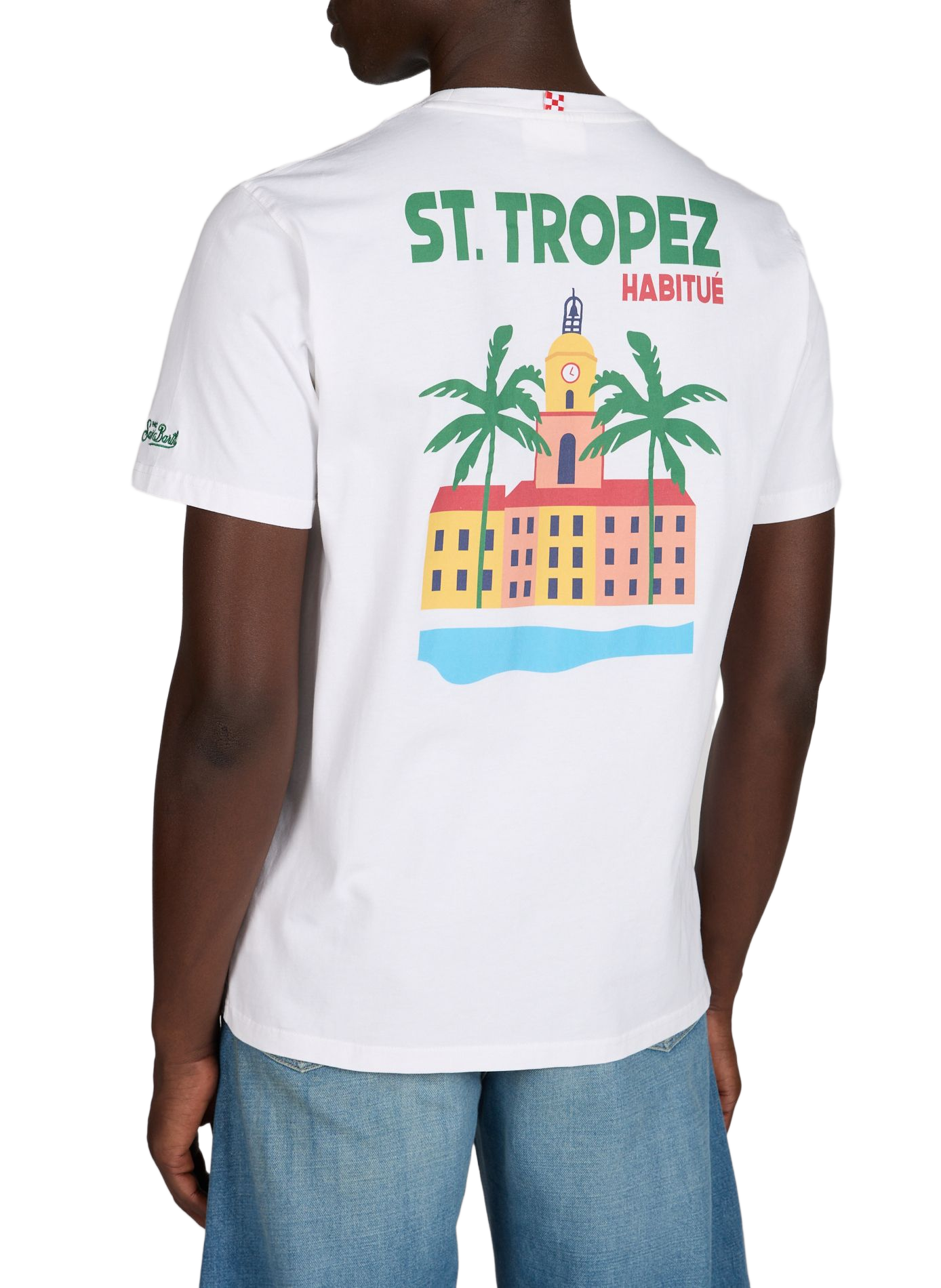 Camiseta recta de algodón MC2 SAINT BARTH Blanco