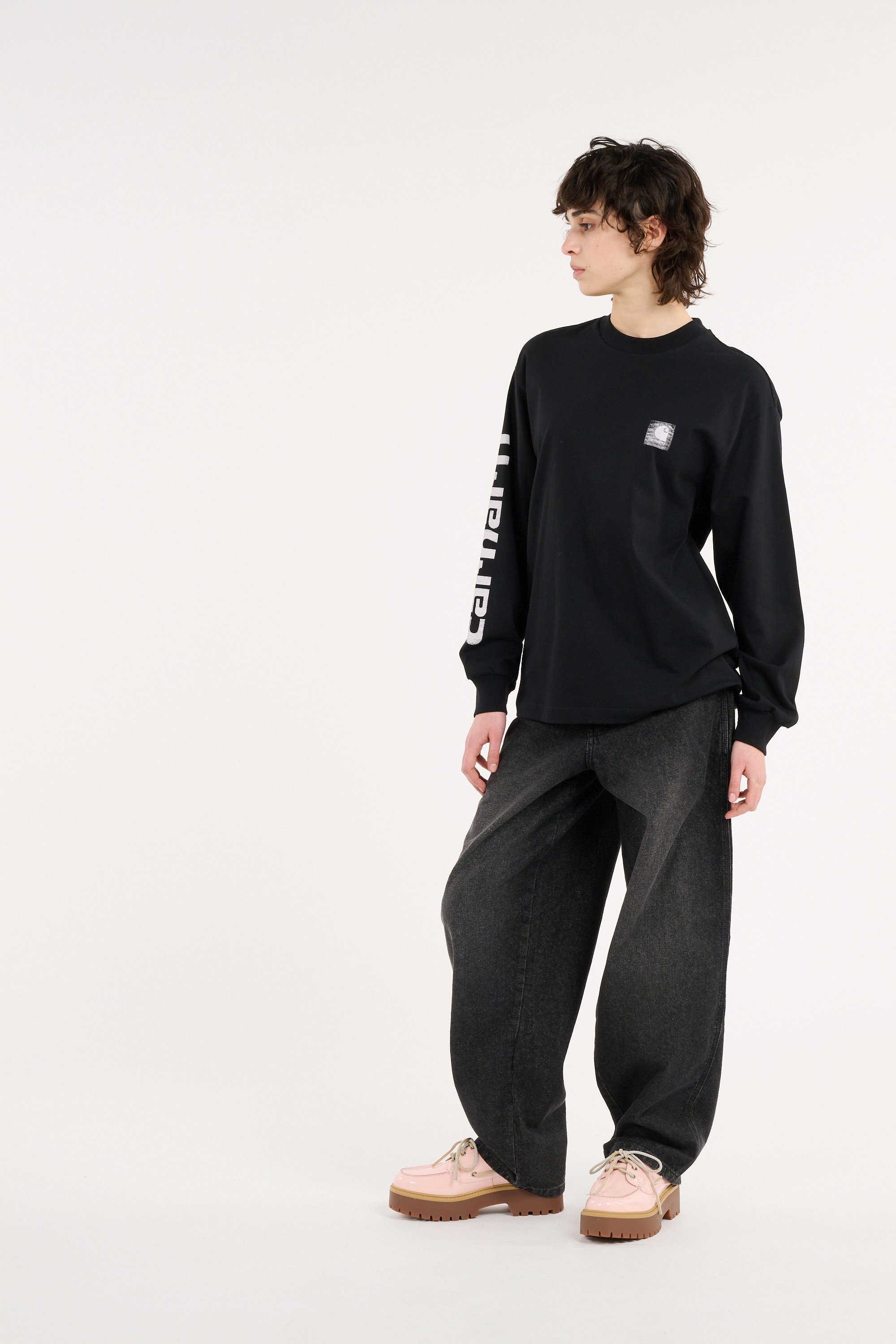 T-shirt w' l/s archive script t-shirt CARHARTT WIP Noir