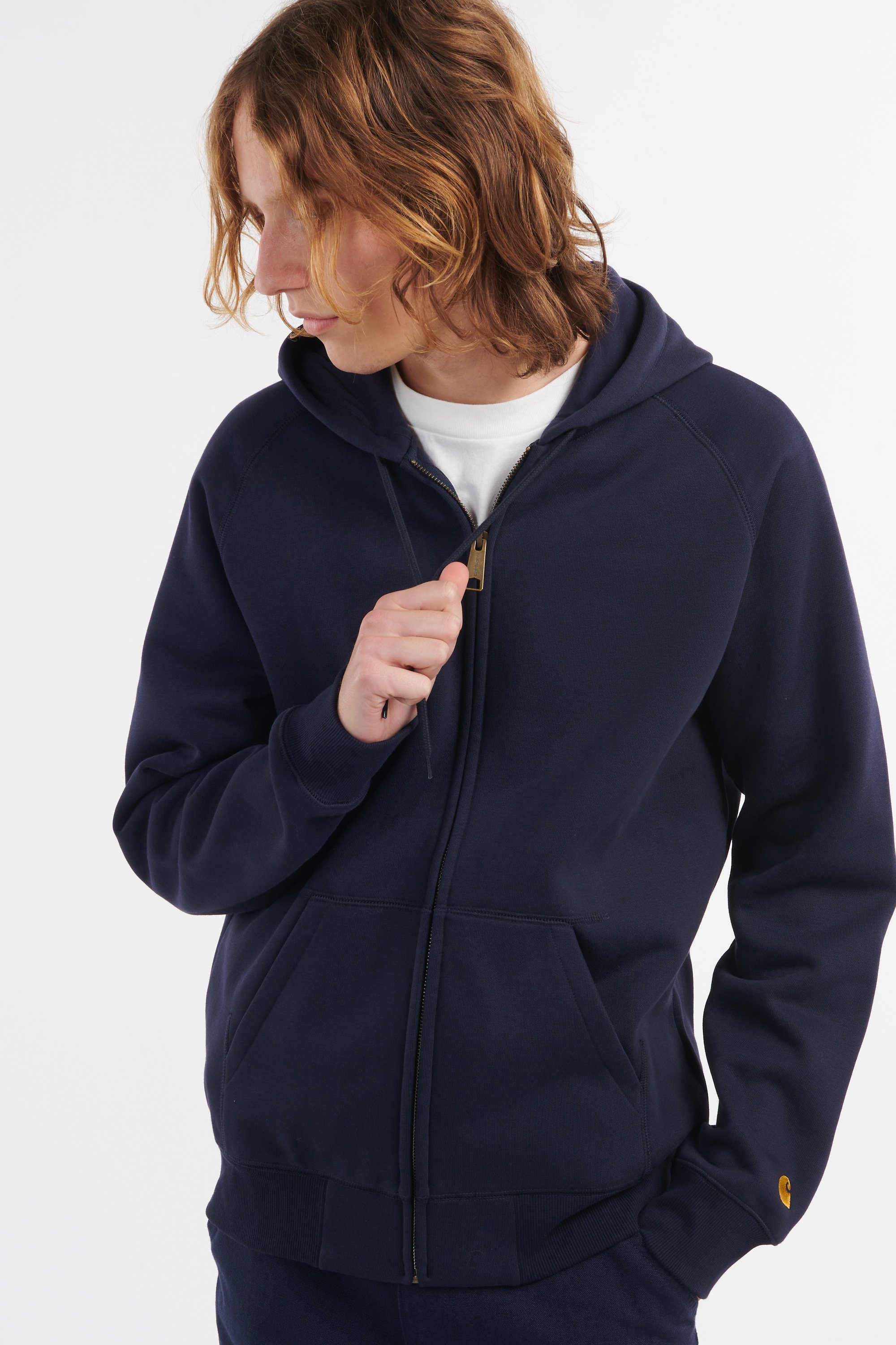 Hoodie zippé hooded chase jacket CARHARTT WIP Bleu