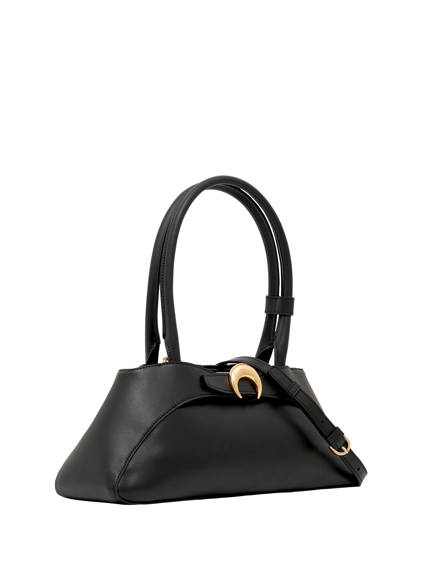 Smooth leather aurora baguette MARINE SERRE Black
