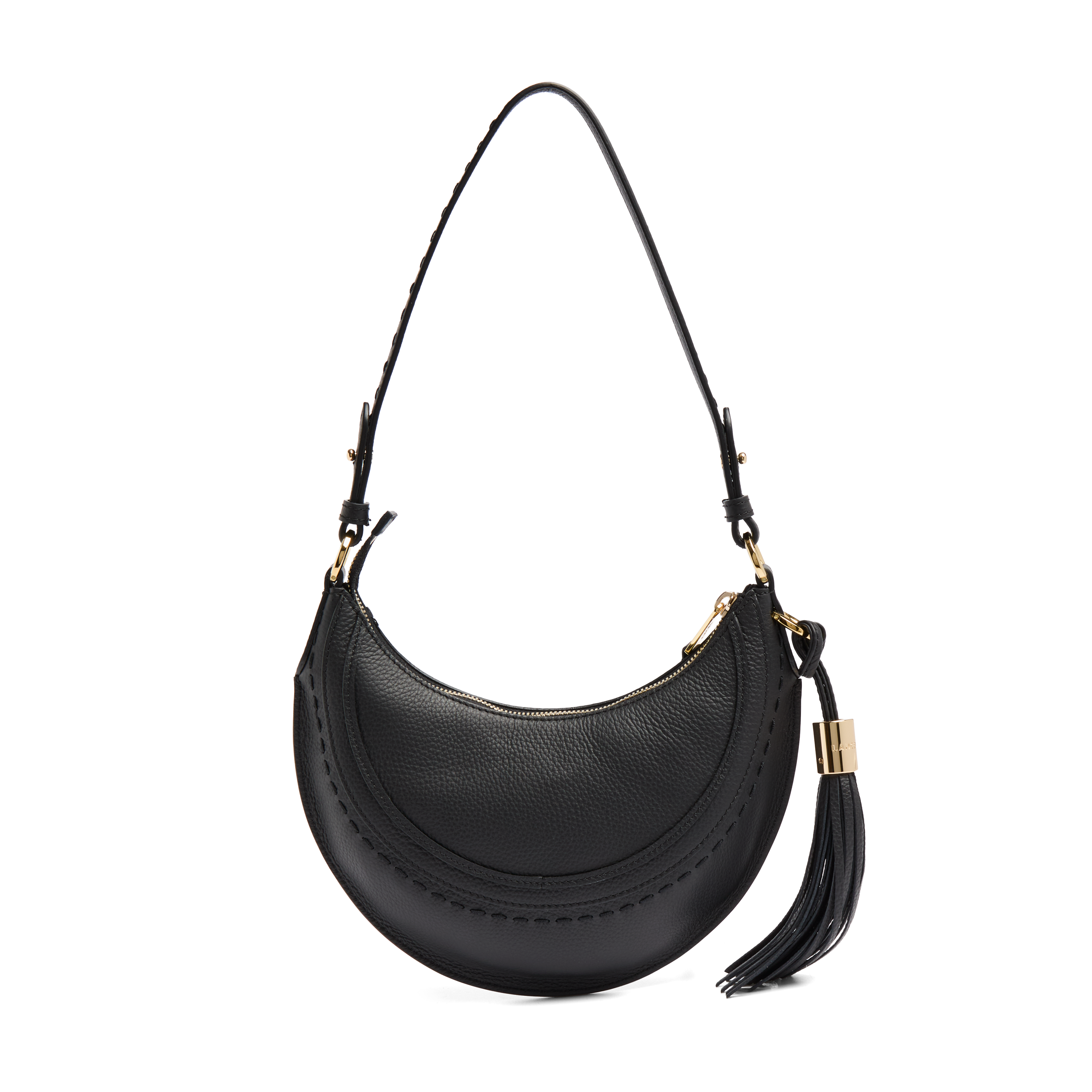 Sac hobo hoboheme de lancel en cuir de vachette graine LANCEL Noir