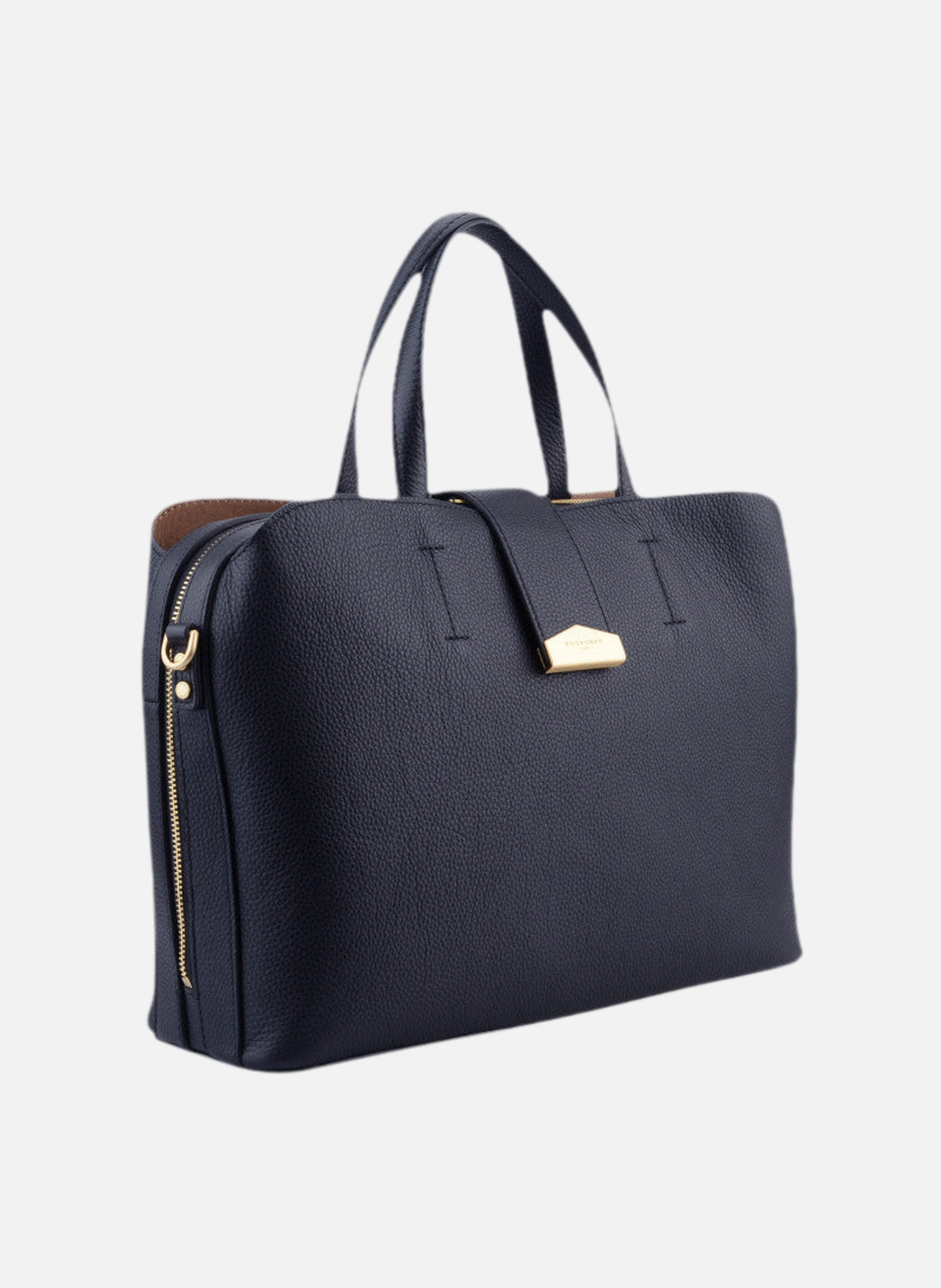 Cavalcade | sac à main mm en cuir de vachette POURCHET Bleu