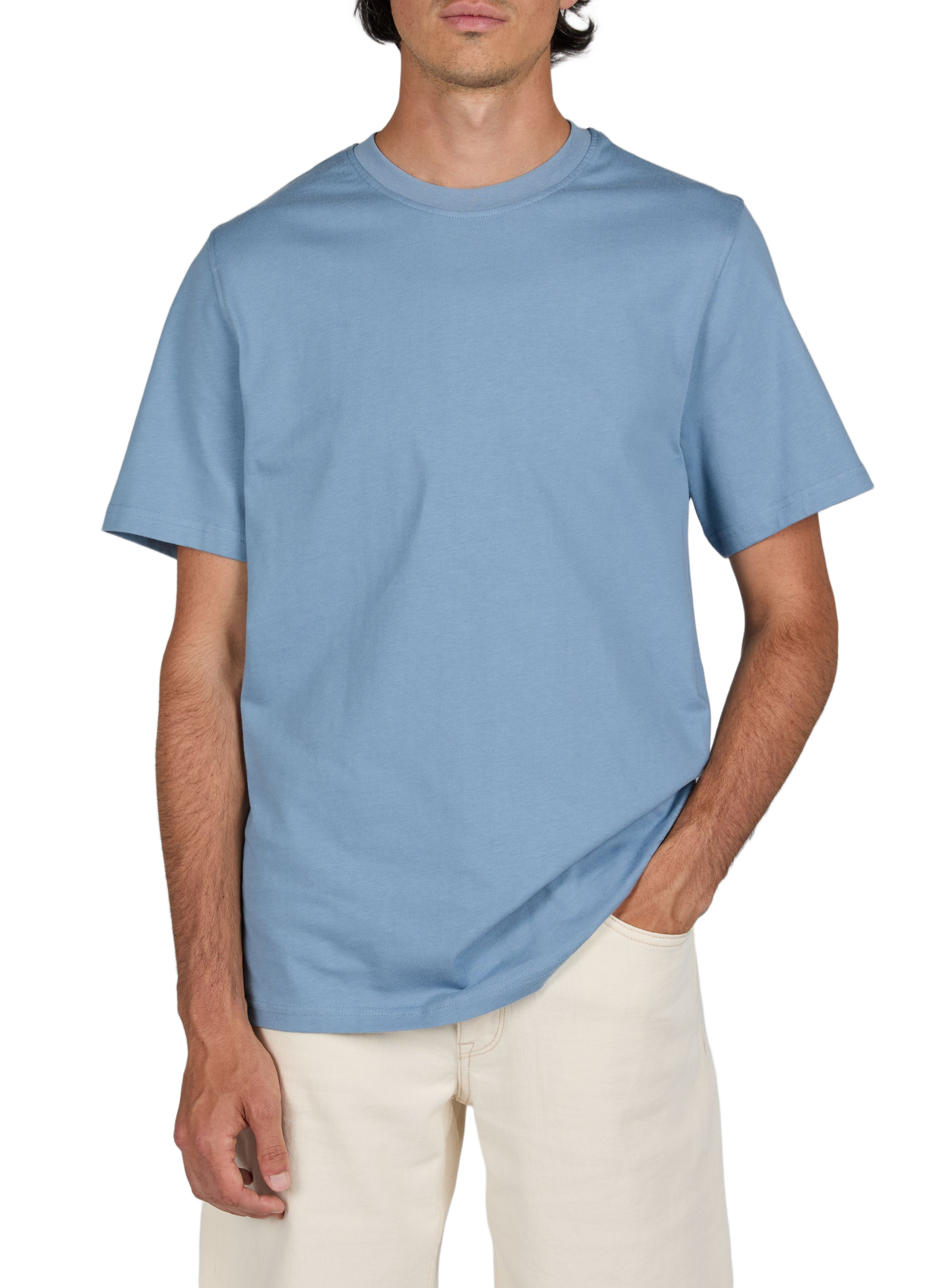Short-sleeve cotton pullover LES DEUX Blue