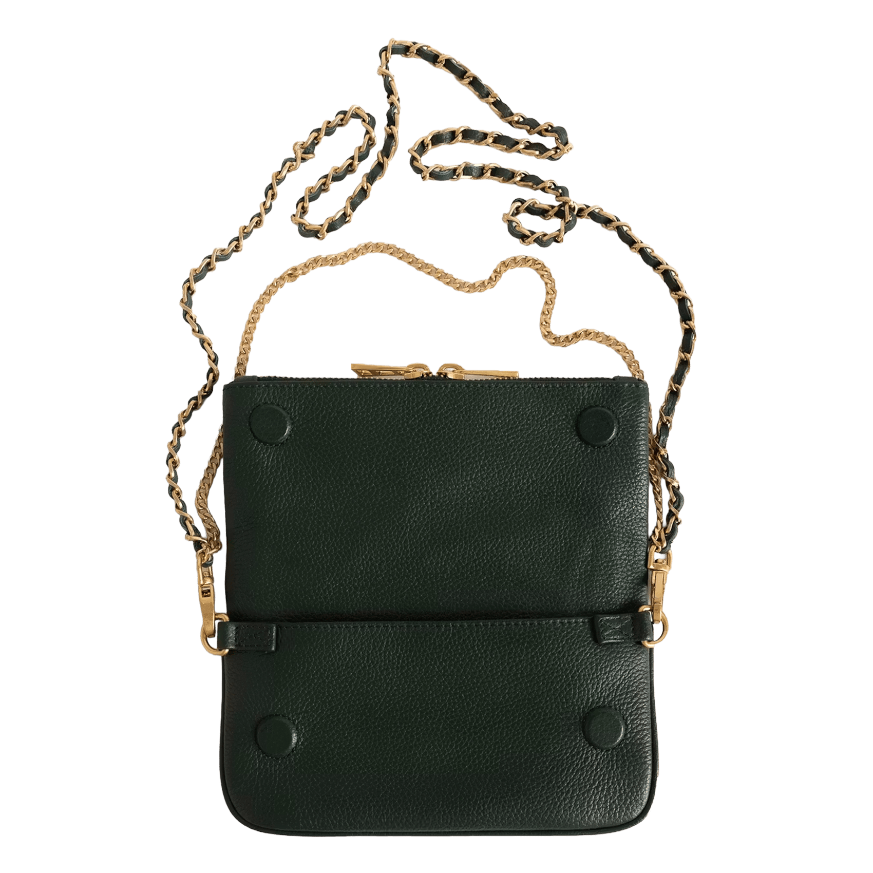 Pochette à rabat bandoulière en cuir rock mini ZADIG&VOLTAIRE Vert