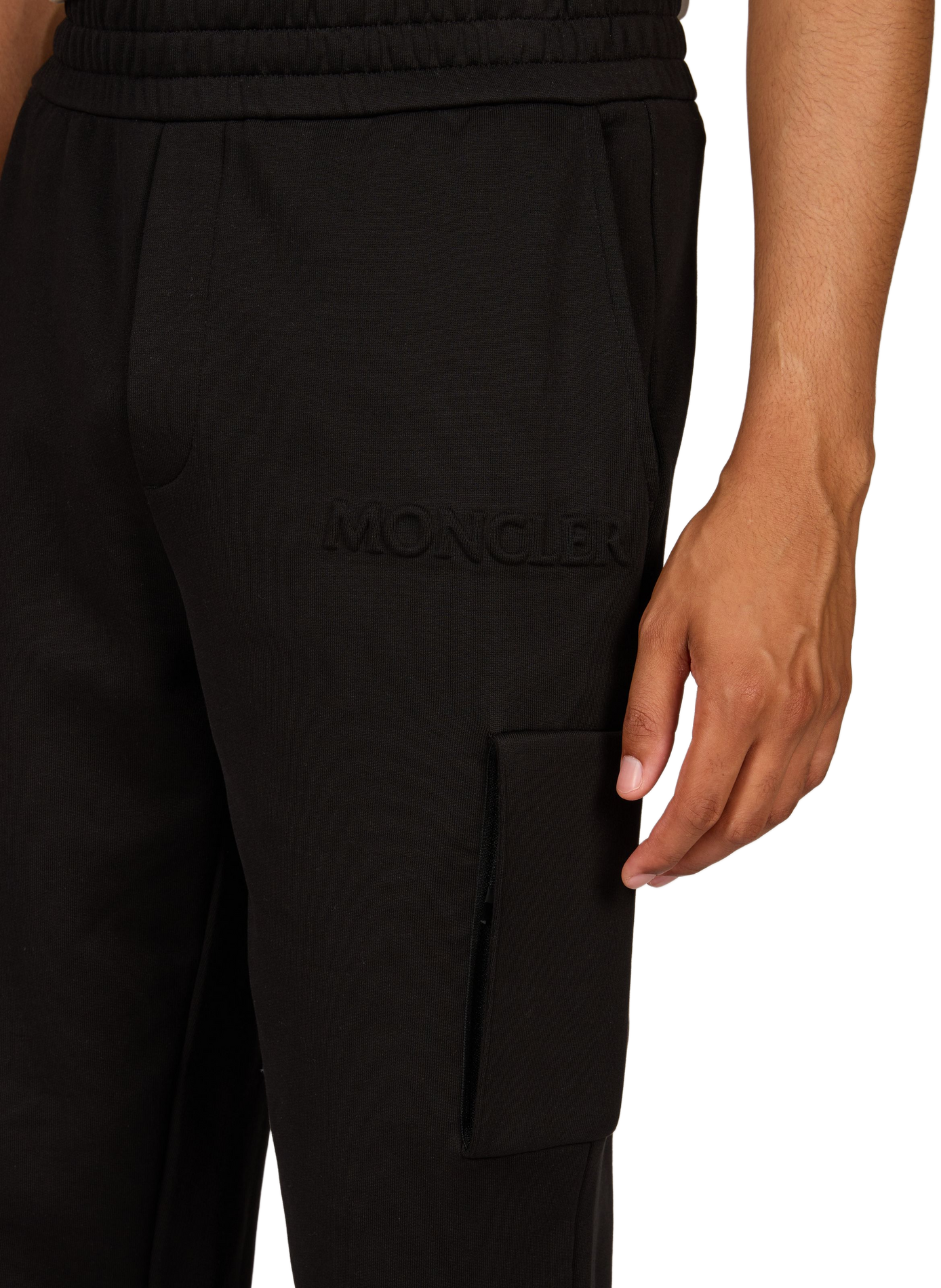 Broek met cargozakken van katoen MONCLER Zwart