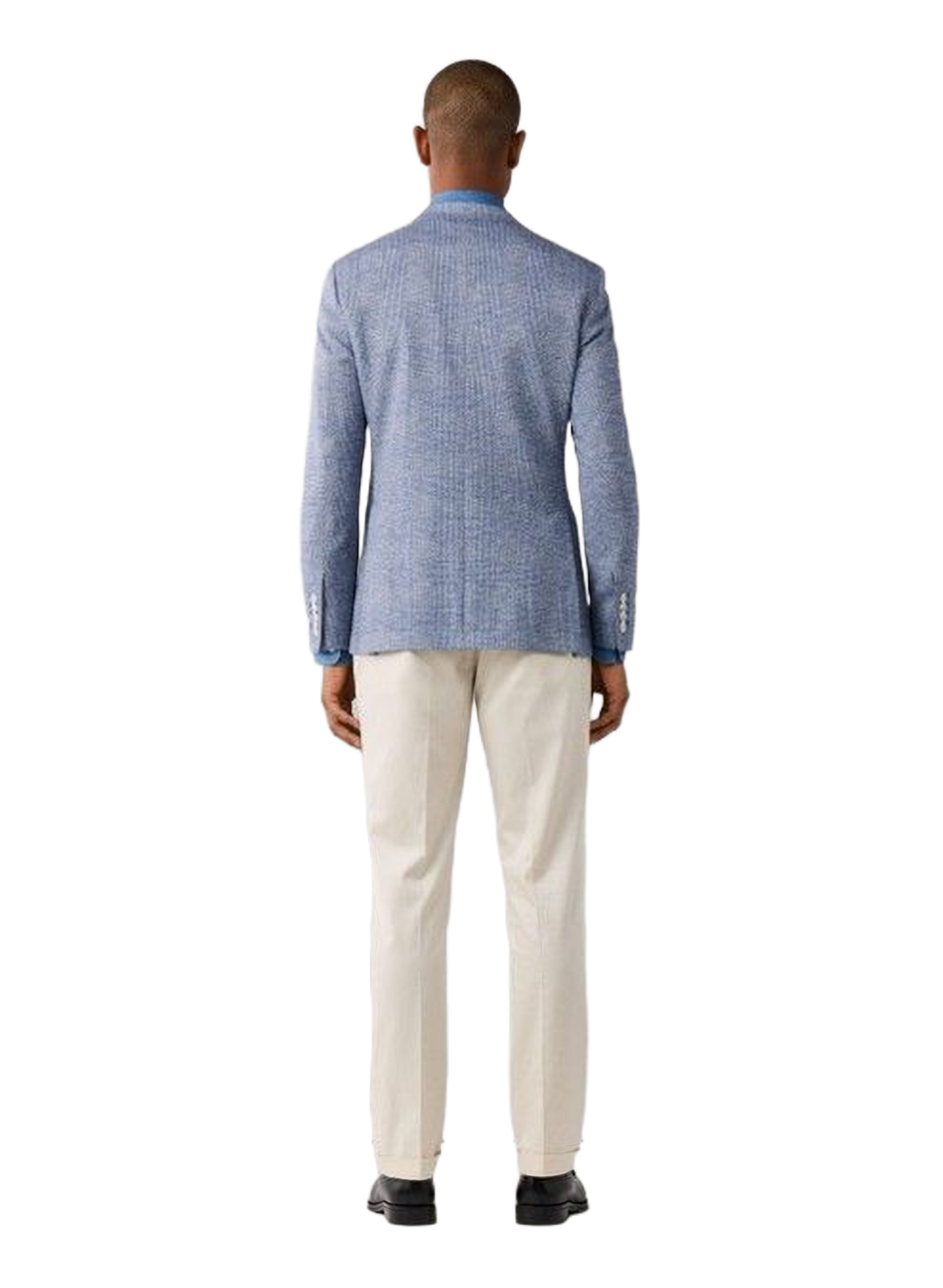 Gerader Karo-Blazer aus Baumwollmischung HACKETT Blau