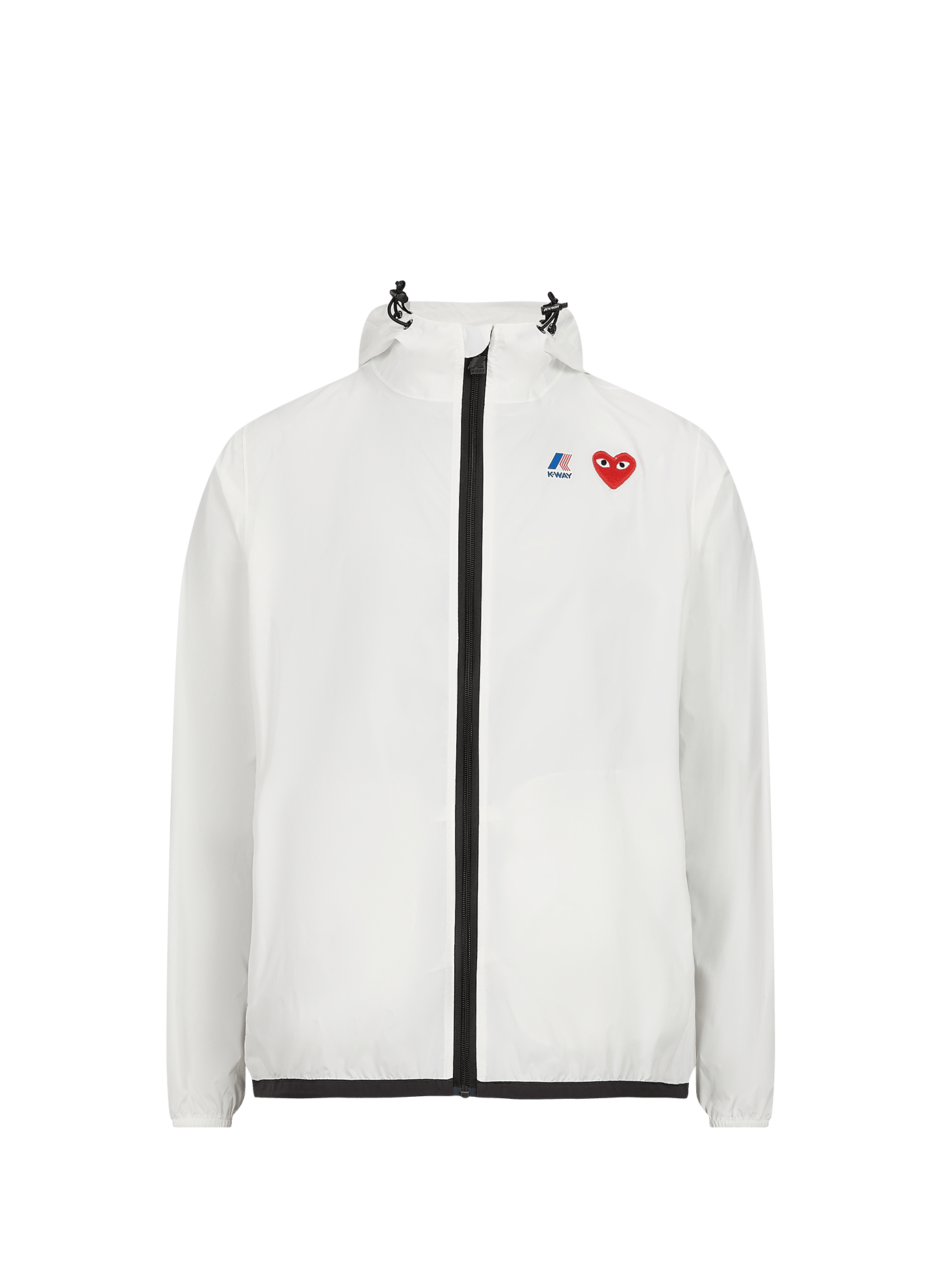 Lichtgewicht jas met hartpatch COMME DES GARCONS PLAY Wit