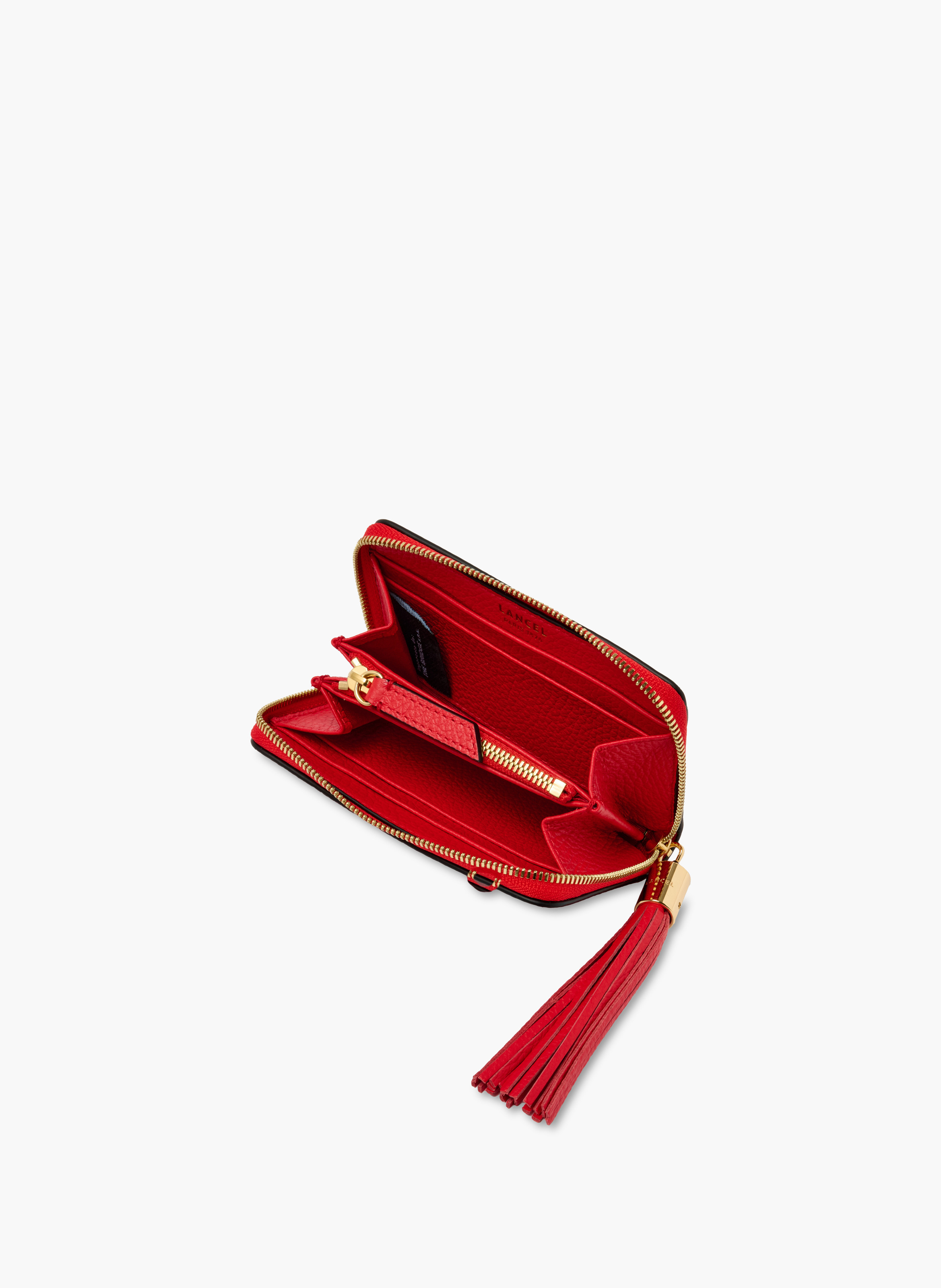 Portefeuille zippé premier flirt de lancel en cuir LANCEL Rouge