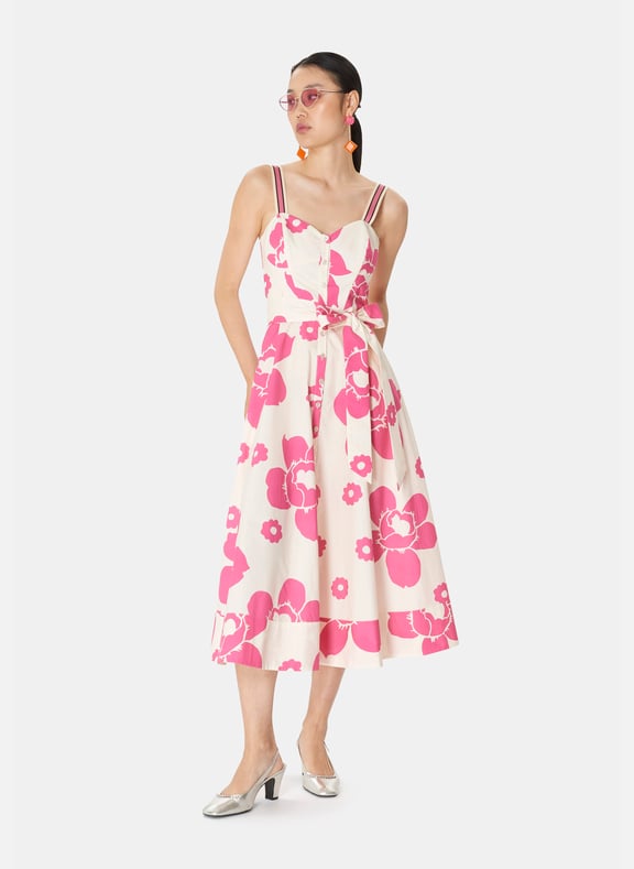 Robe droite fleurs - raquelina Beige by TARA JARMON TARA JARMON Robe droite fleurs - raquelina Beige