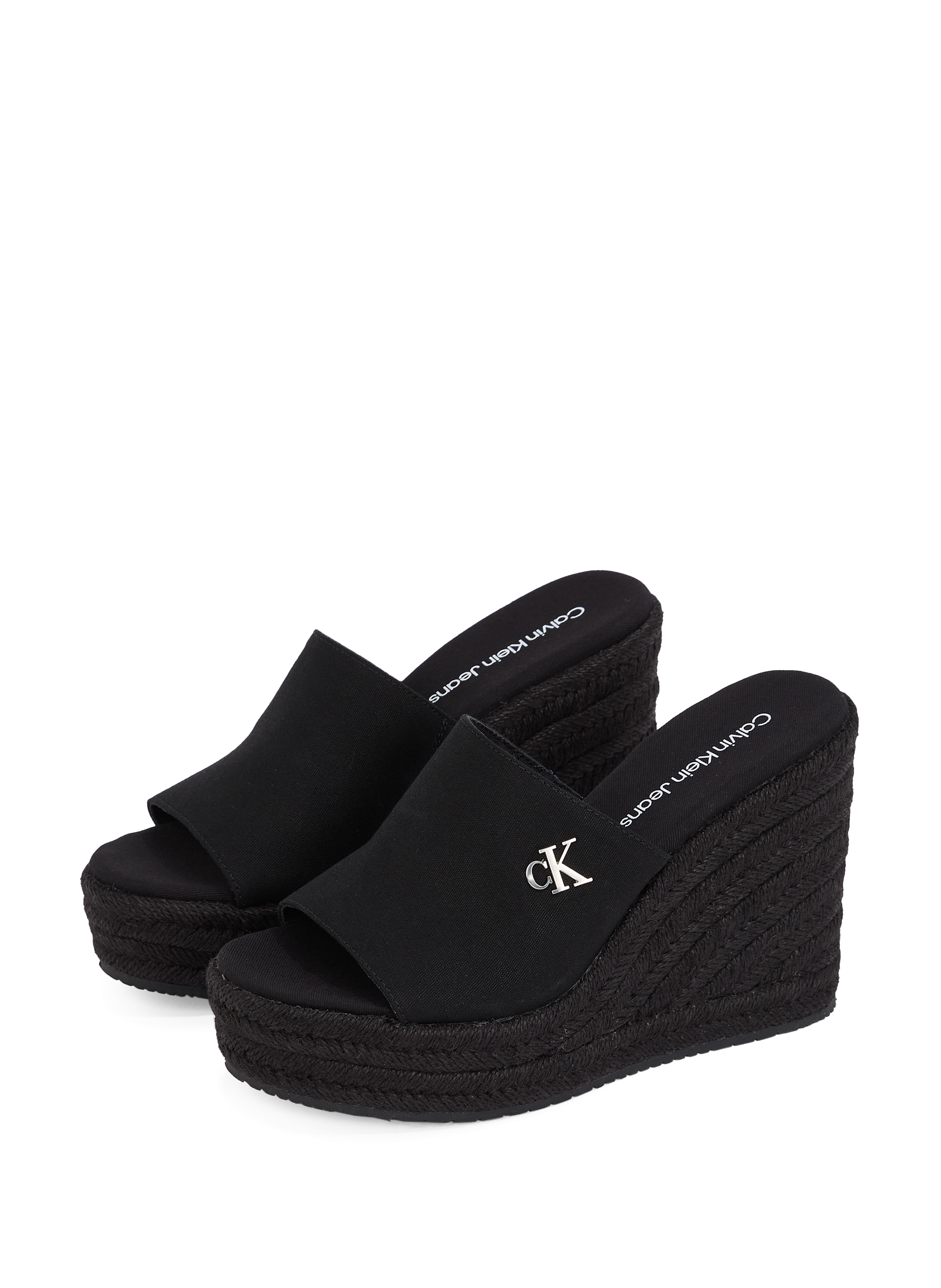Sandales espadrilles compensées CALVIN KLEIN Noir