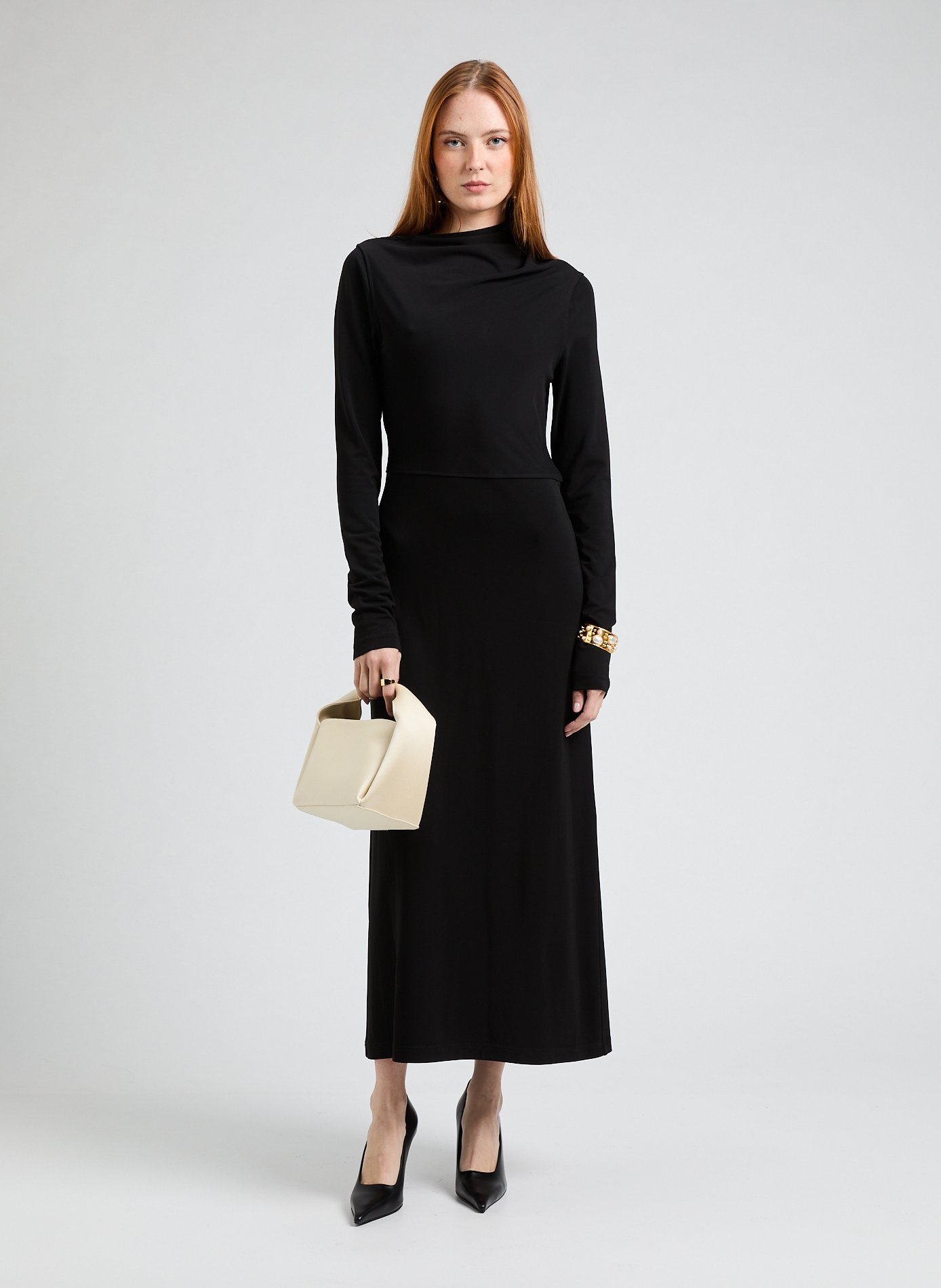 Small satin bucket bag TOTEME Beige