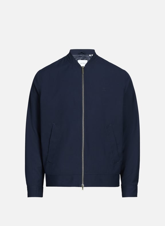 Straight baseball collar jacket Blue by LES DEUX LES DEUX Straight baseball collar jacket Blue